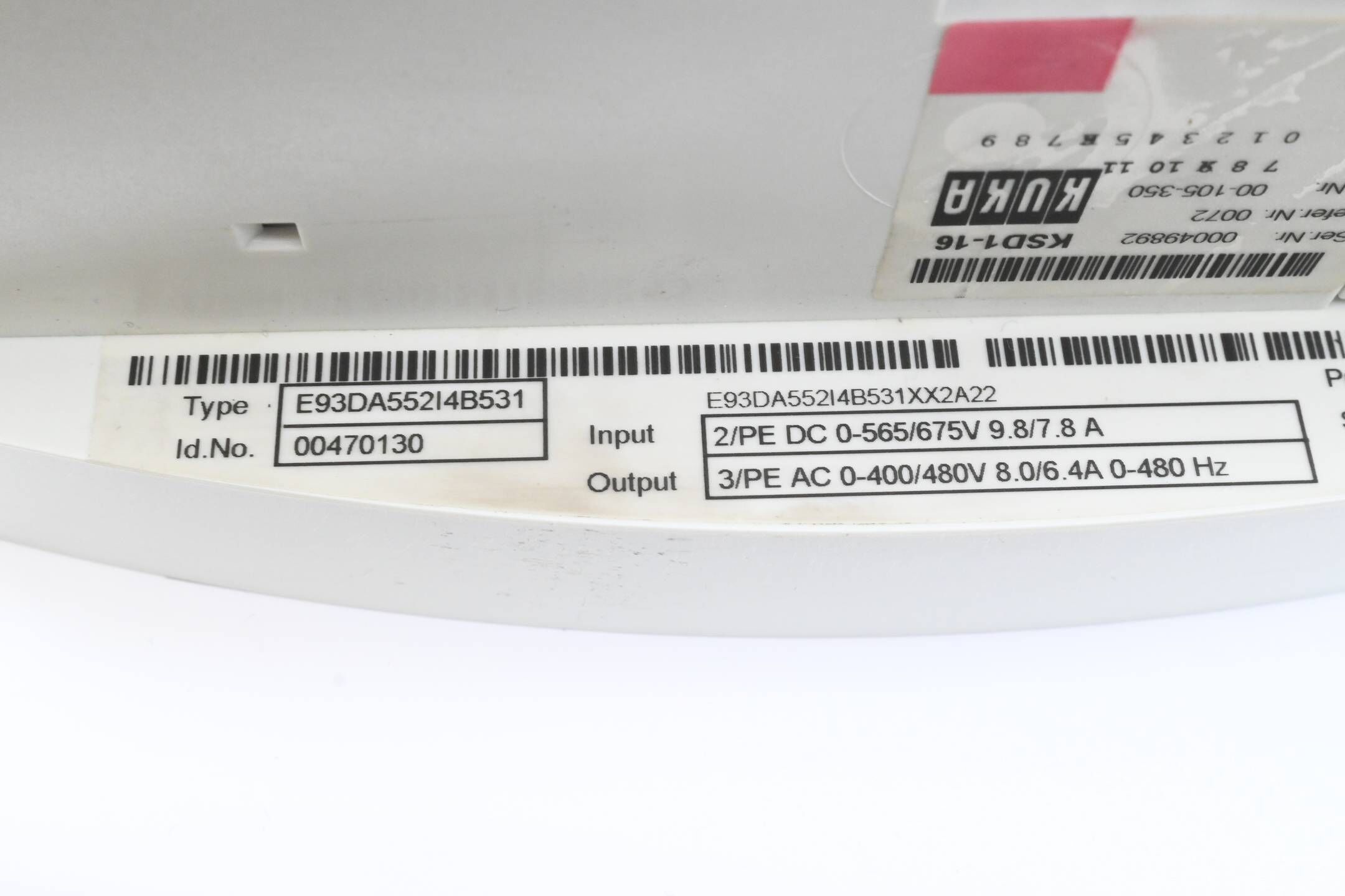 KUKA Lenze Servo Drive KSD1-16 E93DA552I4B531 ( 00470130 ) E93DA552I4B531XX2A22