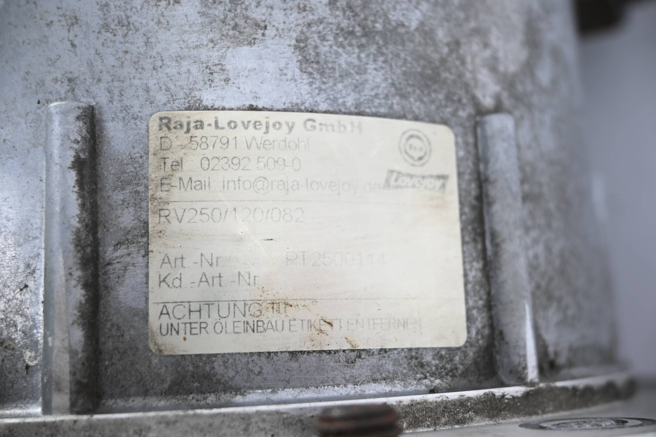 Lammers 3~ Motor 12AA 100L2-4 inkl. Raja-Lovejoy Pumpe RV250/120/082