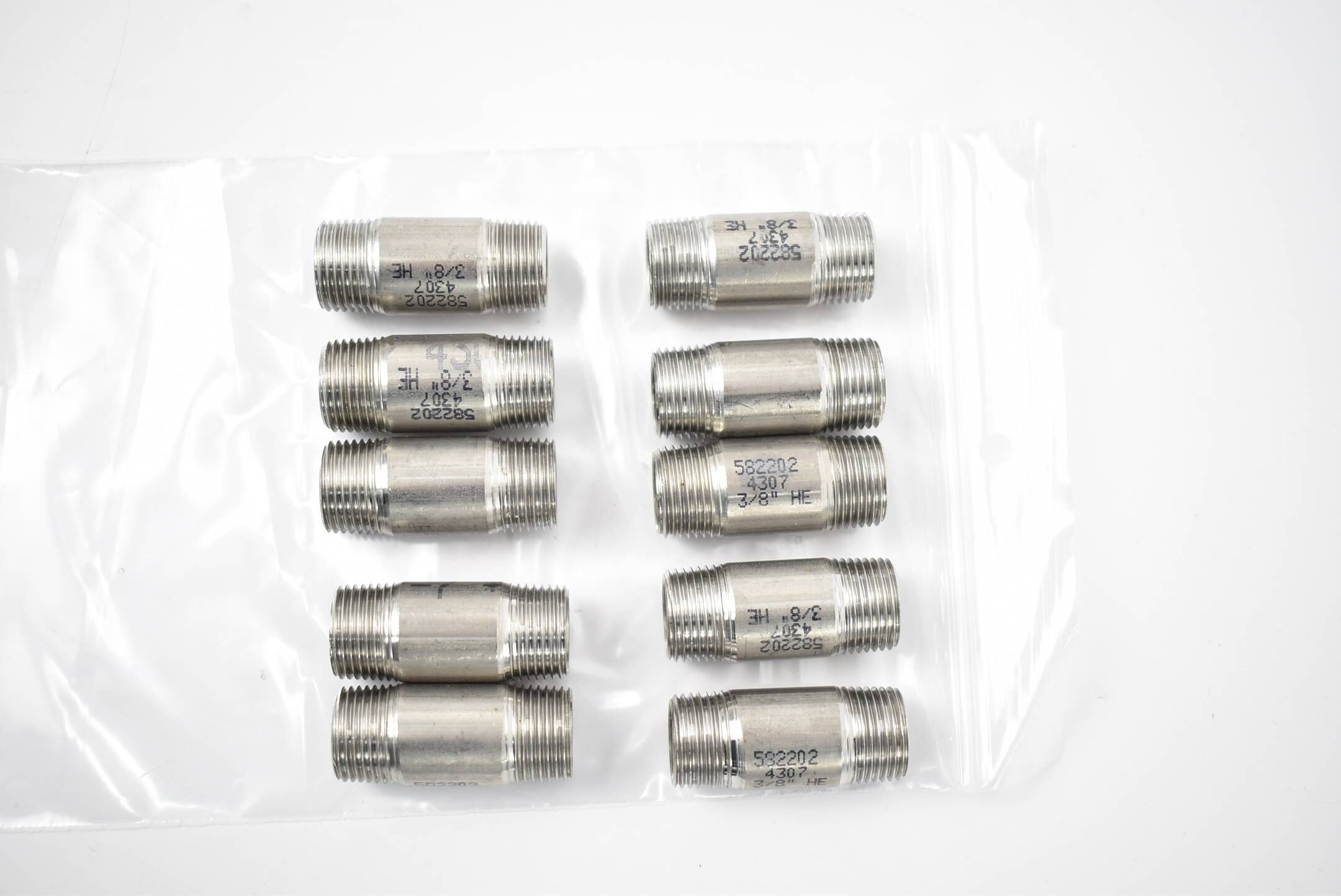 Rohrdoppelnippel lang 3/8" x 400 mm ( VE 10 Stück )