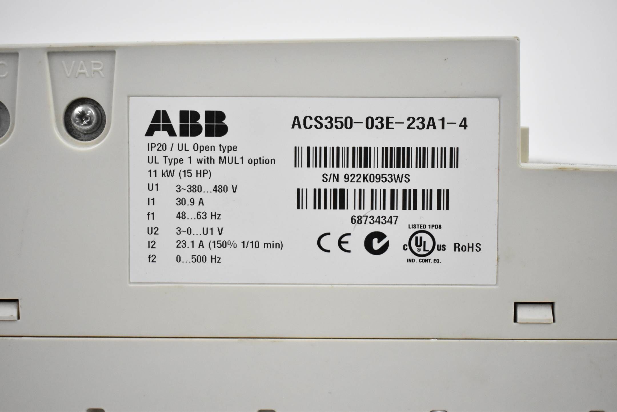 ABB ACS350 Frequenzumrichter ACS350-03E-23A1-4