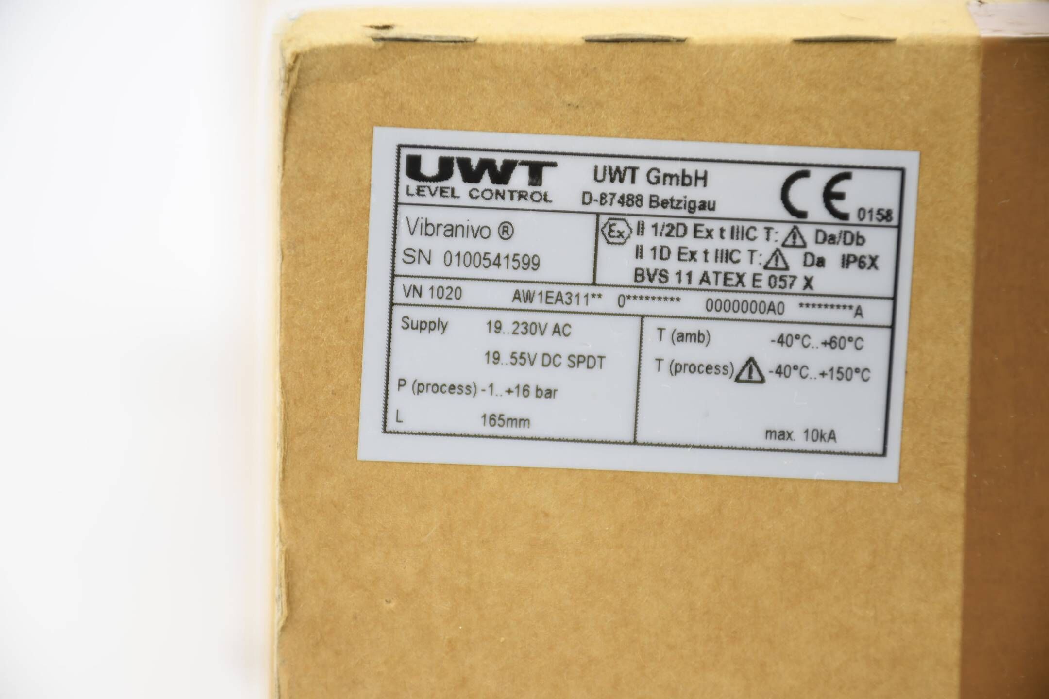 UWT Vibranivo® VN1000 Schwinggabel Grenzstandmesser VN 1020 ( AW1EA311 )