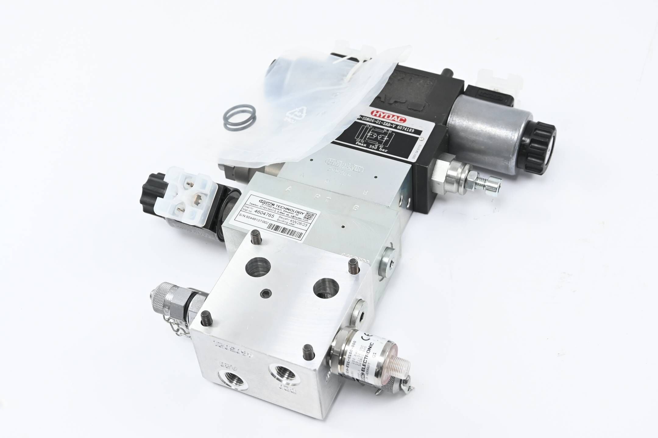 Hydac Steuerblock 4WE 6J A01-24DG/V + ZW-SDR06-01-ZAB-V + 395264 + 4142830