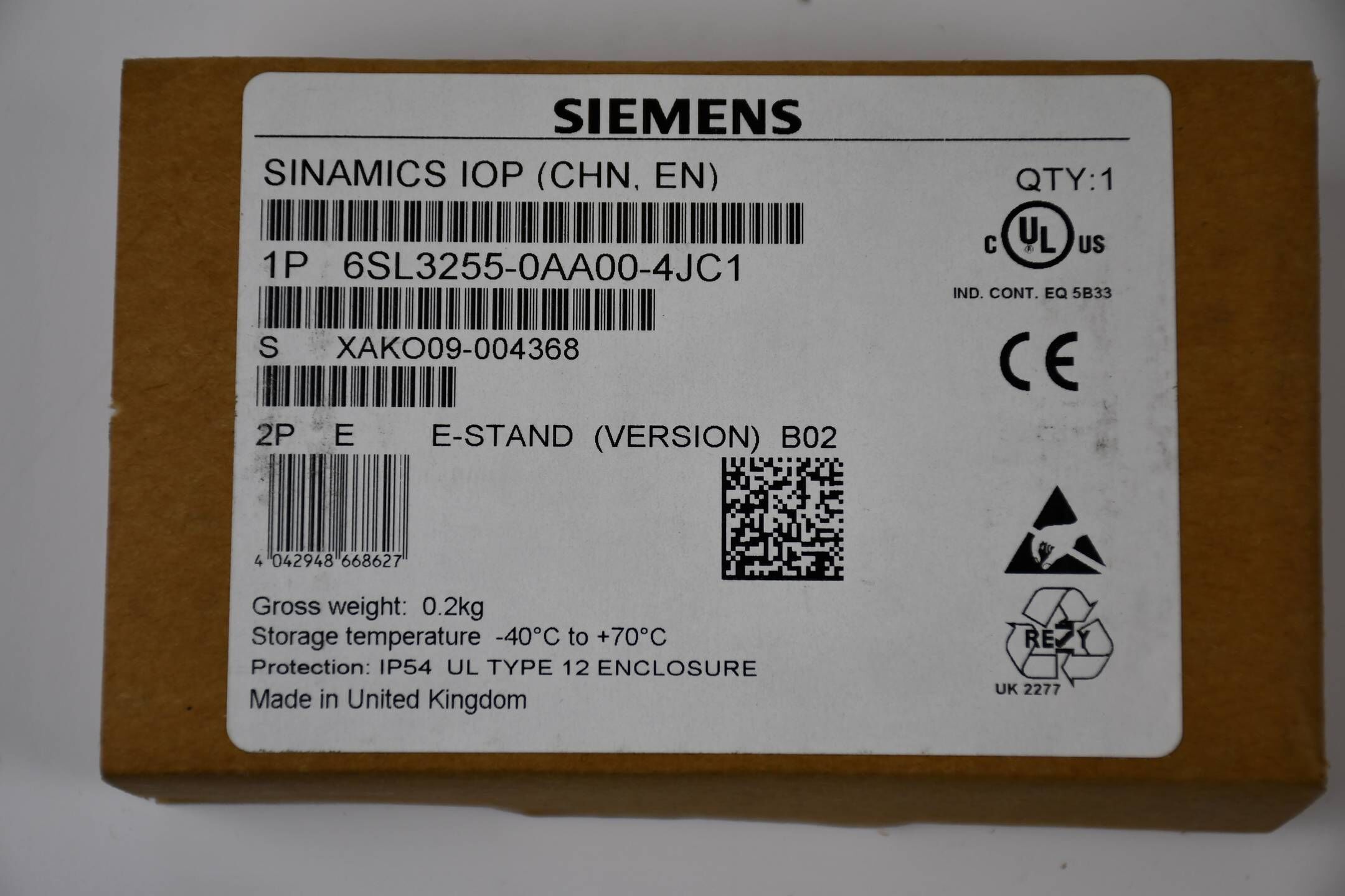 Siemens sinamics IOP 6SL3255-0AA00-4JC1 ( 6SL3 255-0AA00-4JC1 )