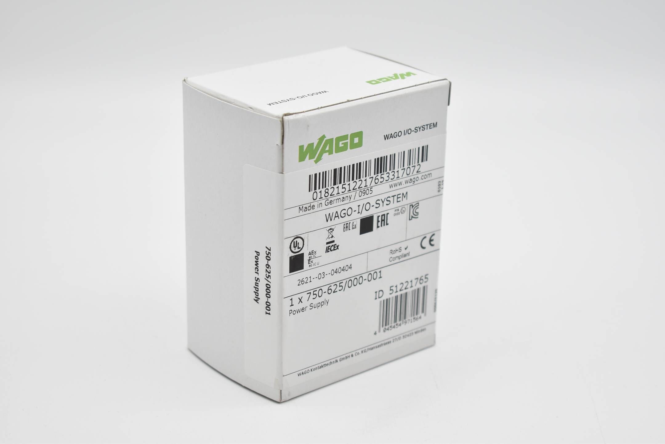 Wago Potentialeinspeisung Power Supply 750-625/000-001 ( 750-625 / 000-001 )