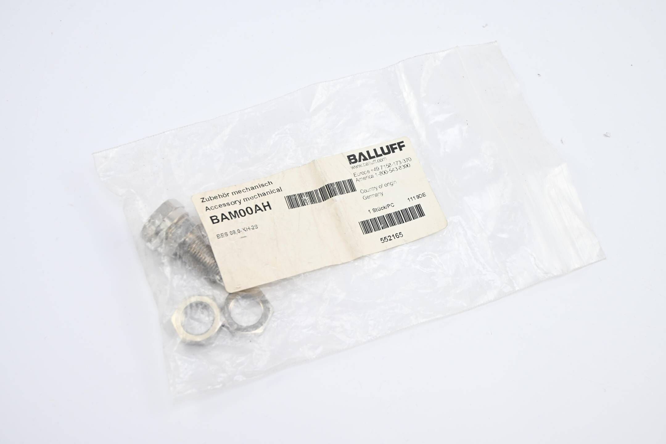 Balluff Klemmhalter mit Festanschlag BAM00AH ( BES 08,0-KH-2S )