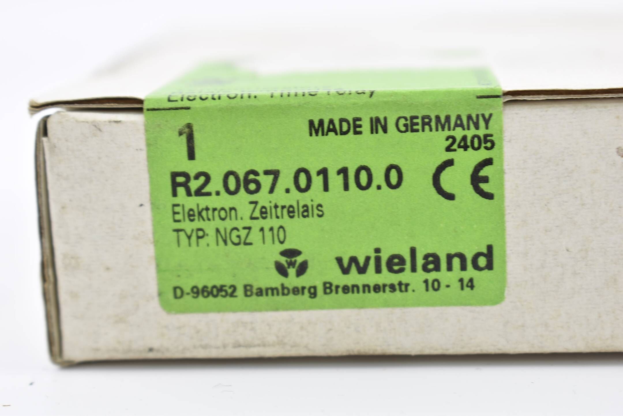 Wieland NGZ 110 Zeitrelais AC 230-240 V 50-60 Hz R2.067.0110.0