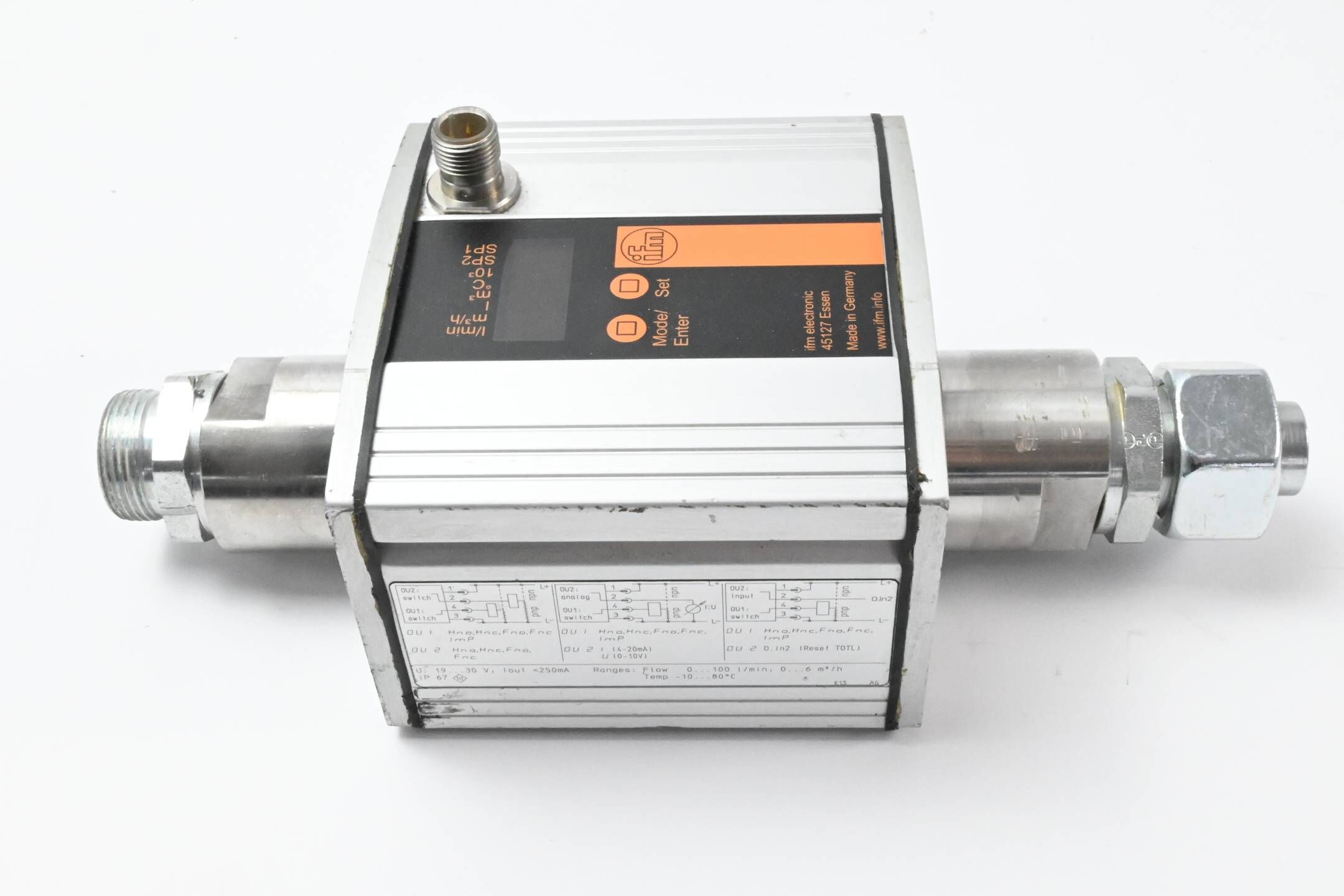 Ifm Ultraschall-Durchflusssensor SU8000 SUR11HGBFRKG/W/US-100-IPF