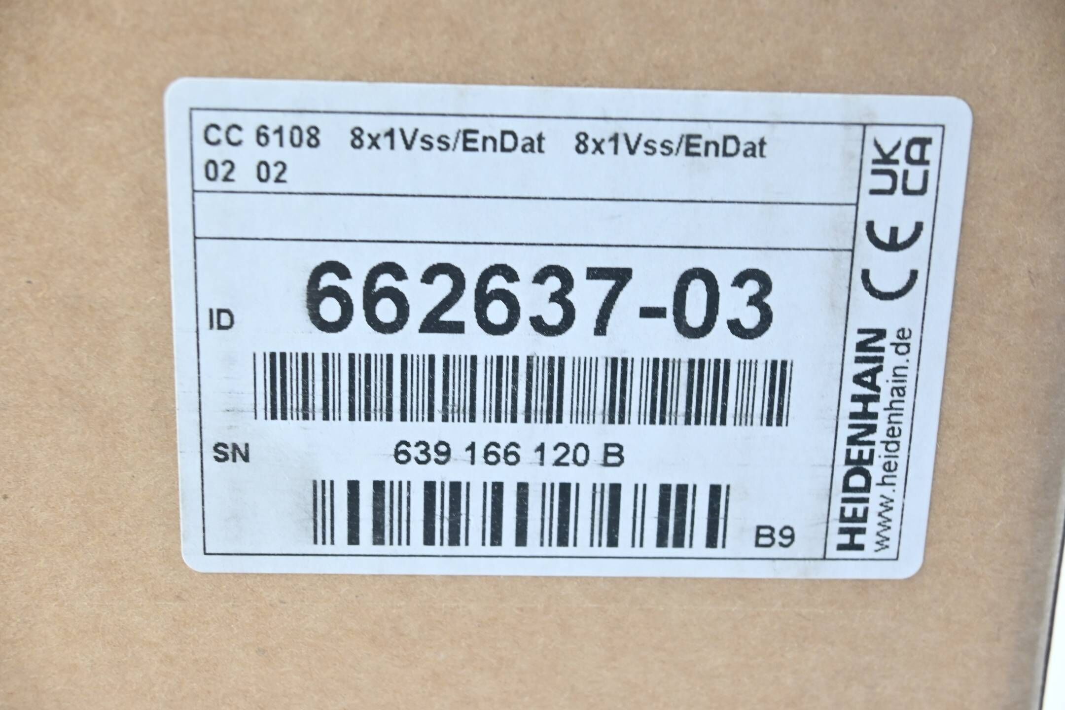 Heidenhain Regeleinheit CC 6108 8x1Vss/EnDat 8x1Vss/EnDat 02 02 ( 662637-03 ) B9