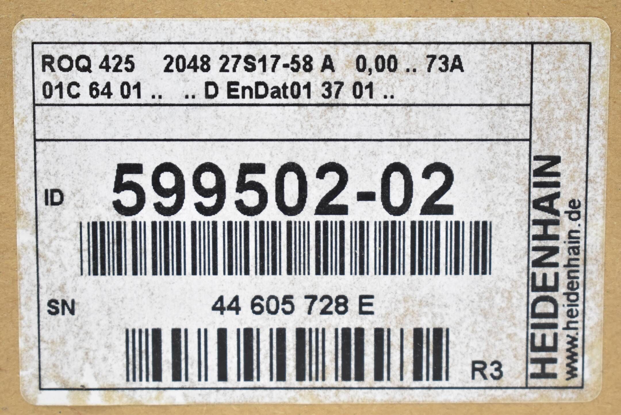 Heidenhain Drehgeber ROQ 425 2048 27S17-58 A ( 599502-02 ) R3