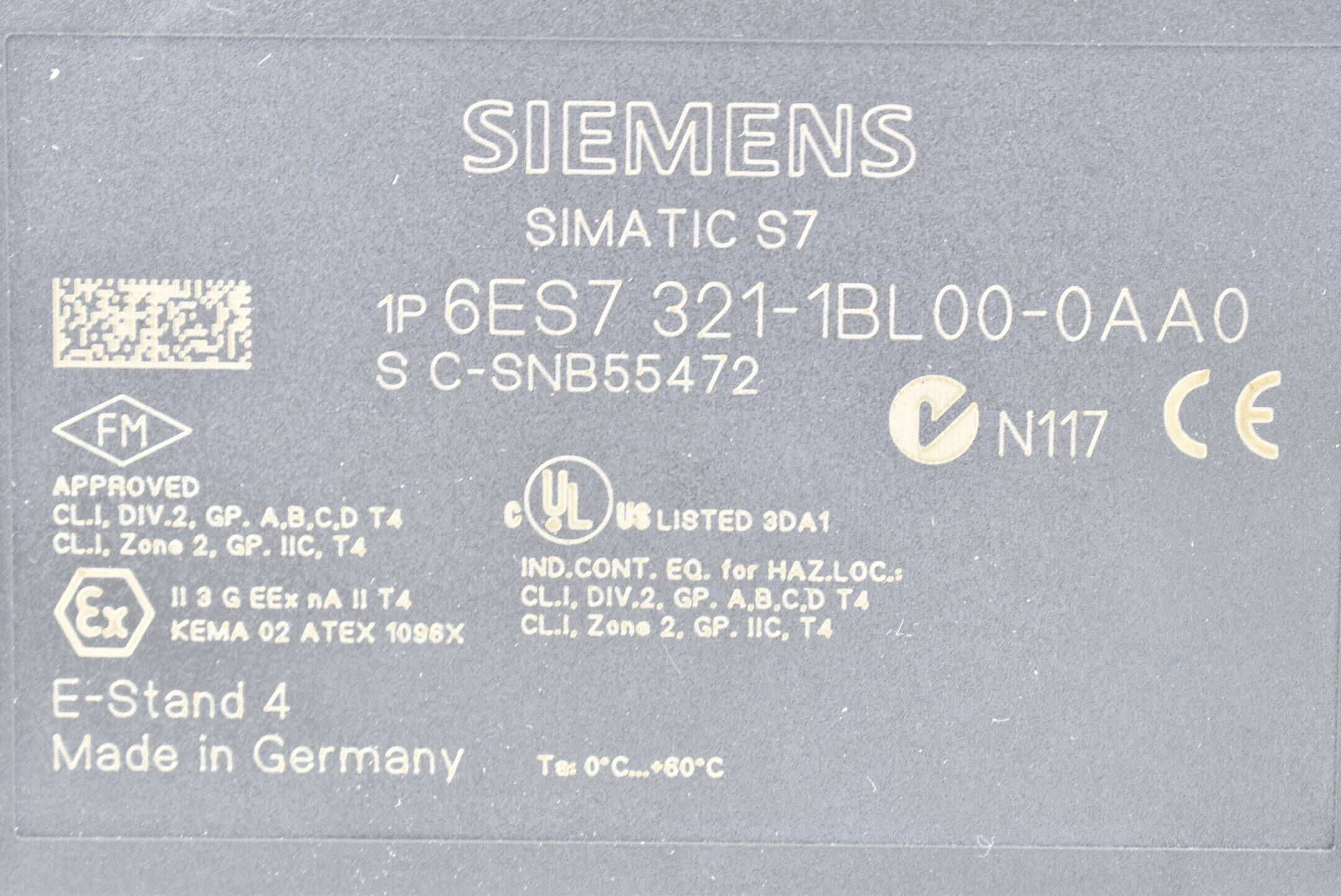Siemens Simatic S7-300 Digital 6ES7321-1BL00-0AA0 ( 6ES7 321-1BL00-0AA0 )