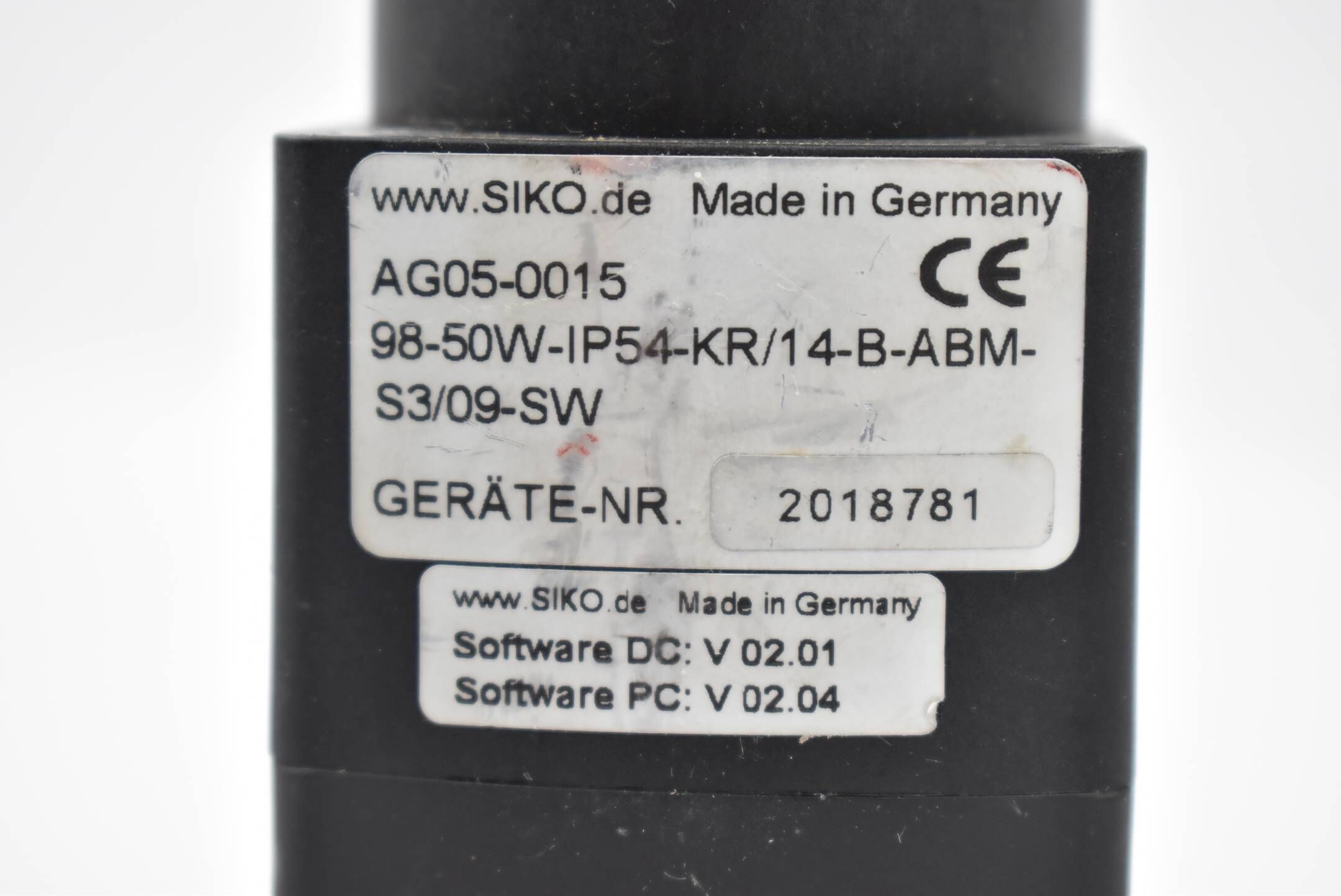 Siko Global AG05-0015 Positionierantrieb 98-50W-IP54-KR/14-B-ABM-S3/09-SW