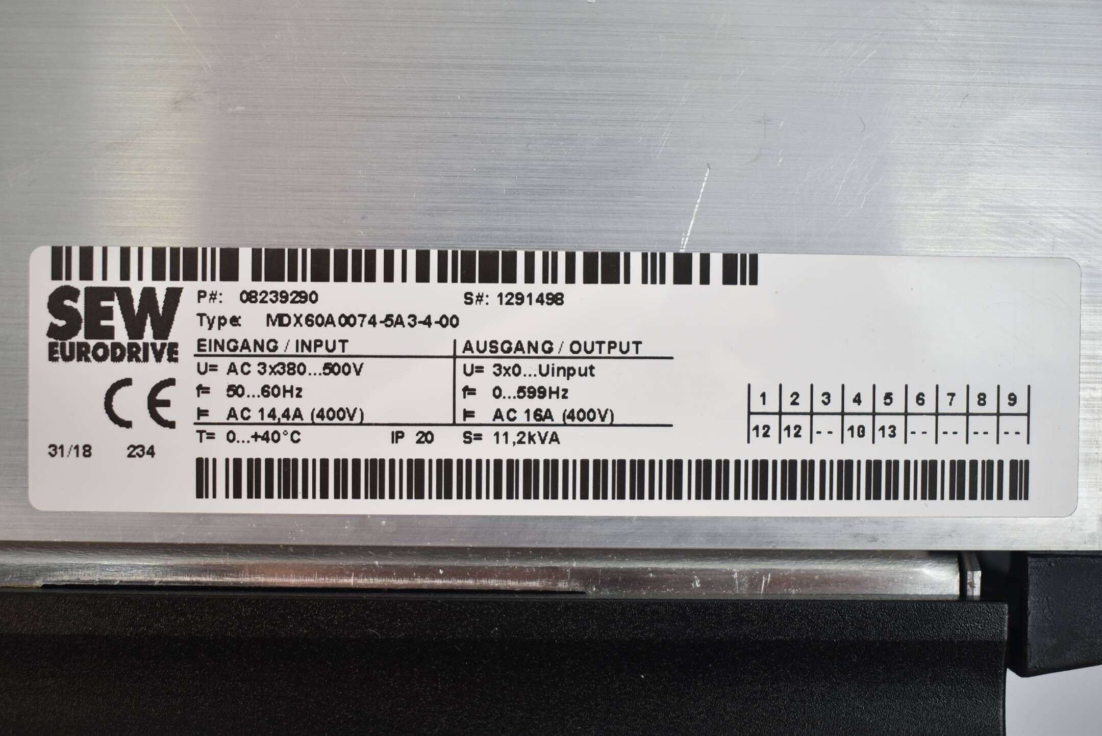 SEW eurodrive MovidriveB Umrichter MDX61B0075-5A3-4-00 inkl. MDX60A0074-5A3-4-00