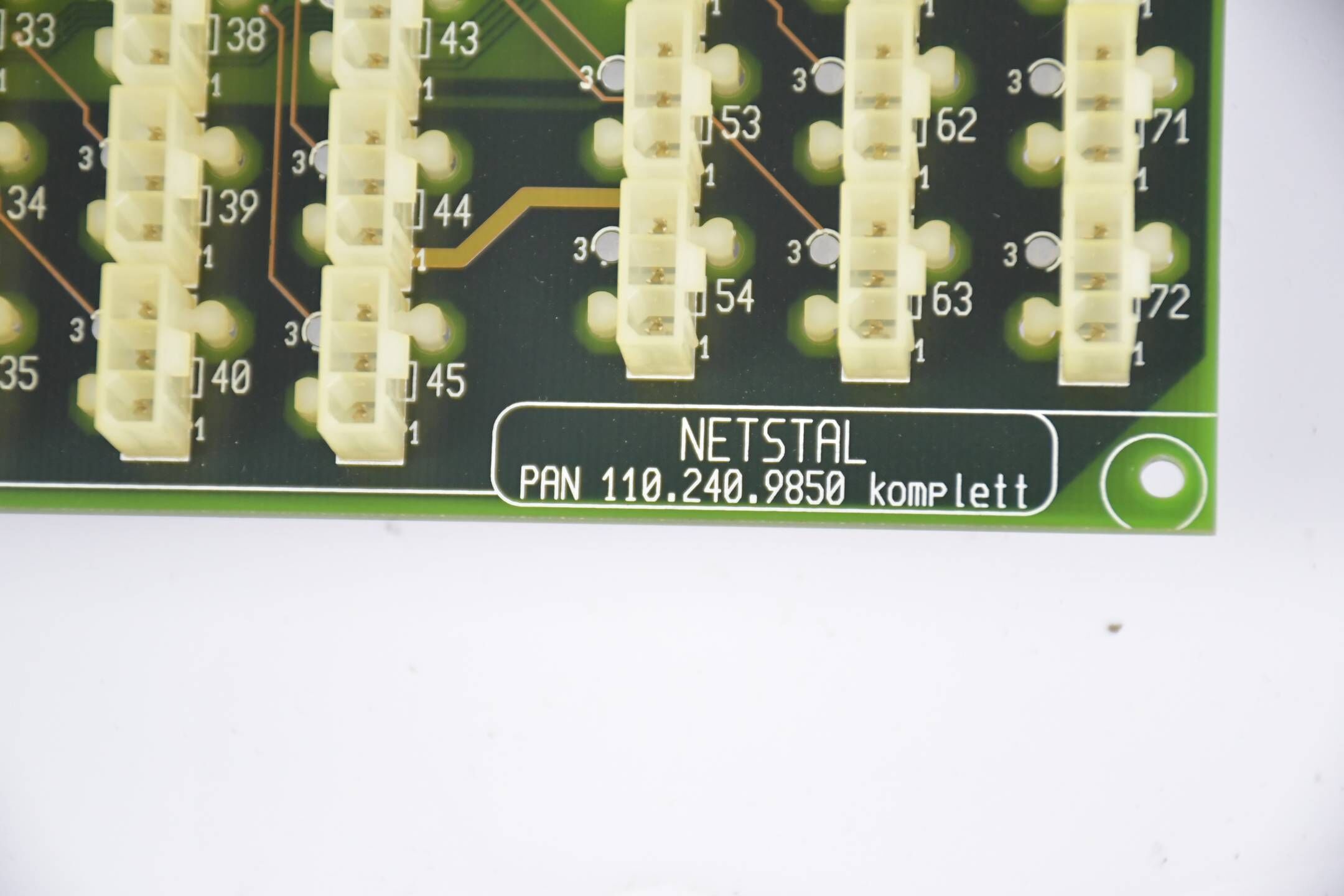 Netstal Systemkarte PAN 110.240.9050 komplett ( PAN 110.240.9849 gebohrt ) 