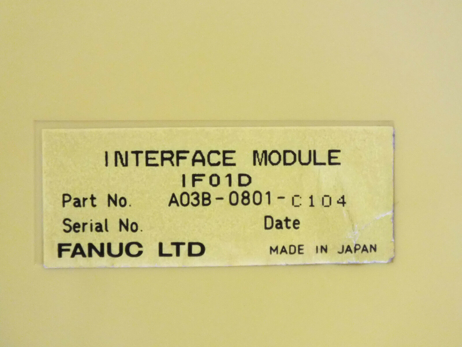 Fanuc interface module A03B-0801-C104 // 1F01D