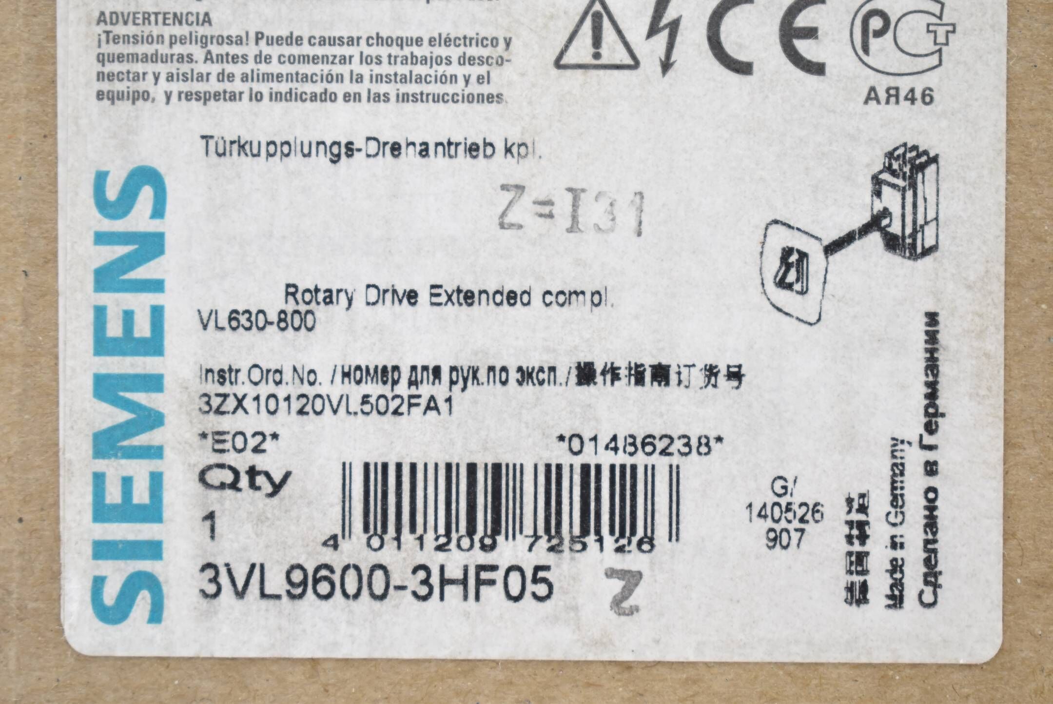 Siemens Türantrieb für VL630 & VL800 3VL9600-3HF05 ( 3VL9 600-3HF05 )