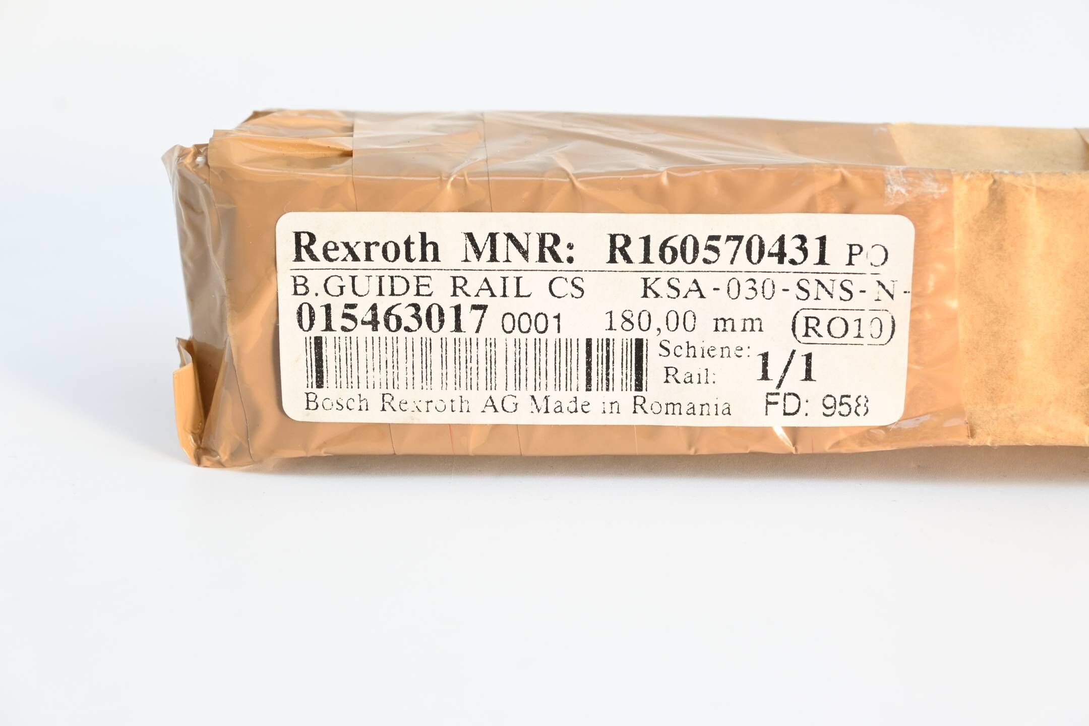 Rexroth Kugelschiene Kohlenstoffstahl KSA-030-SNS-N-MA-AK ( R160570431 ) 180,0mm