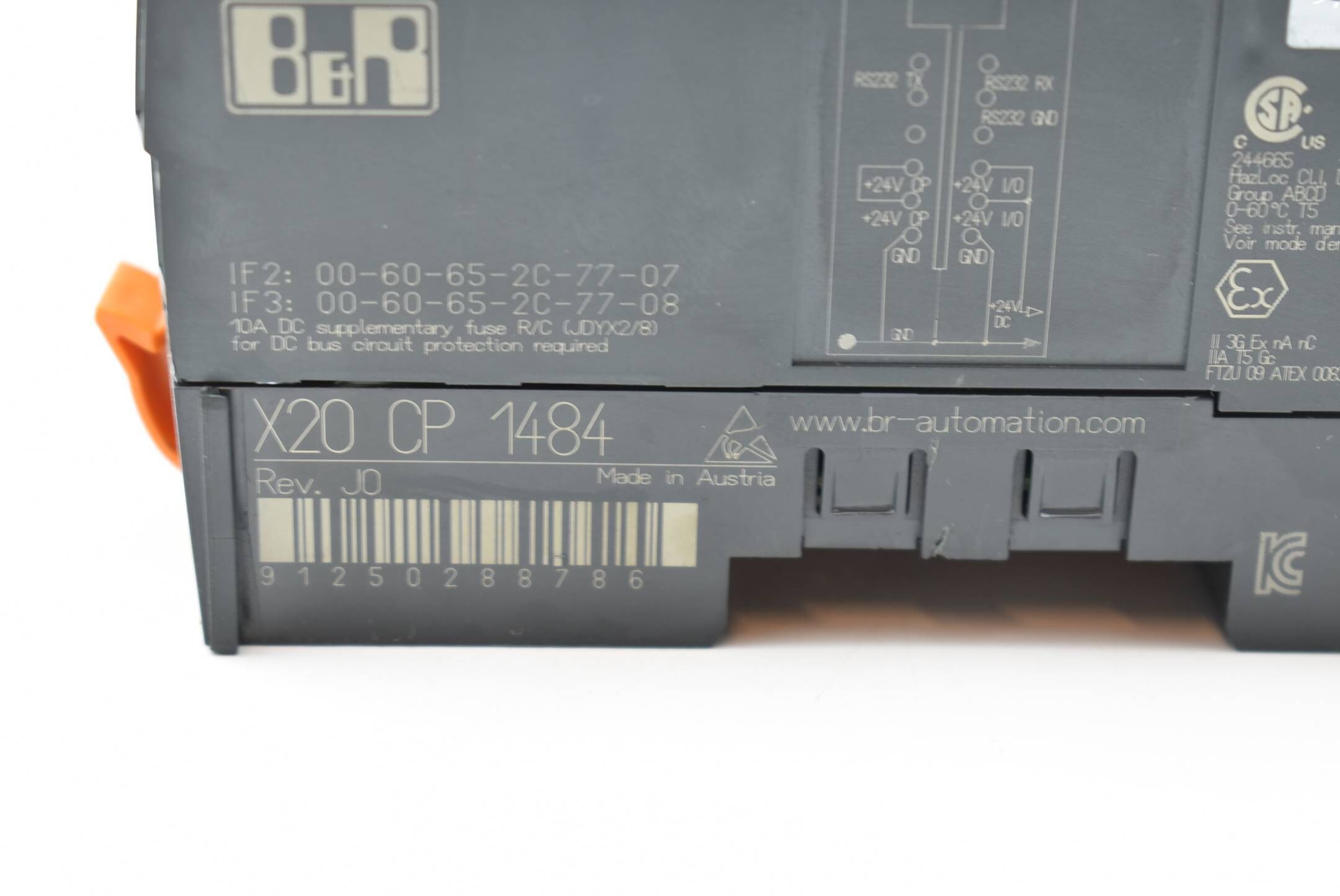 B&R X20 CP 1484 ( X20CP1484 ) Rev. J0 + X20 IF 2792 ( X20IF2792 ) 