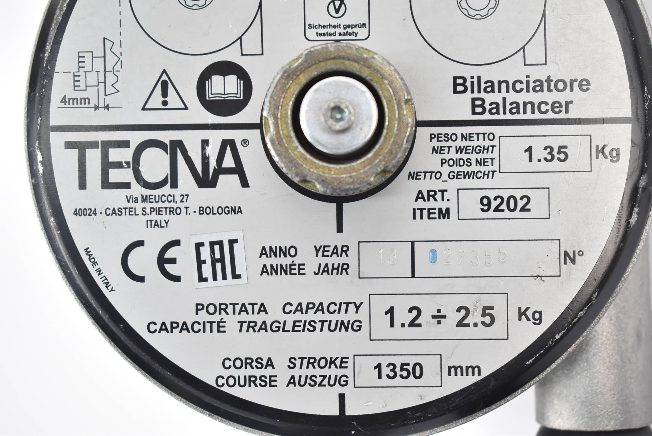 Altlas Copco Druckluftschrauber inkl. Tecna Druckluft Balancer Federzug 9202