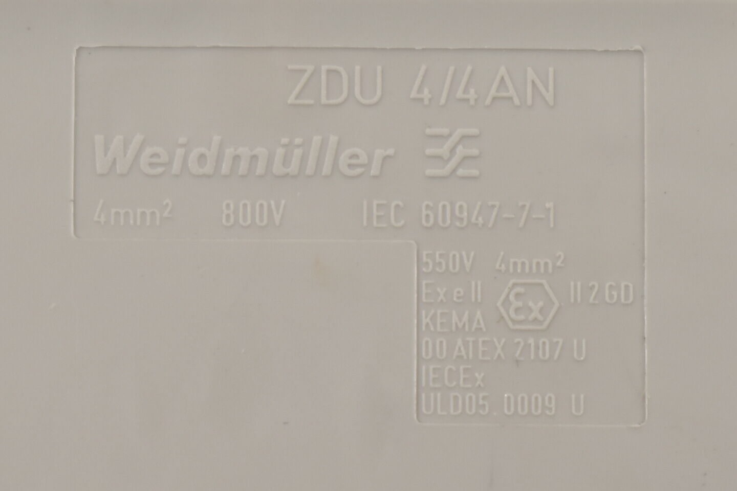 Weidmüller Reihenklemmen ZDU 4/4AN ( 7904290000 ) VE 42 Stück