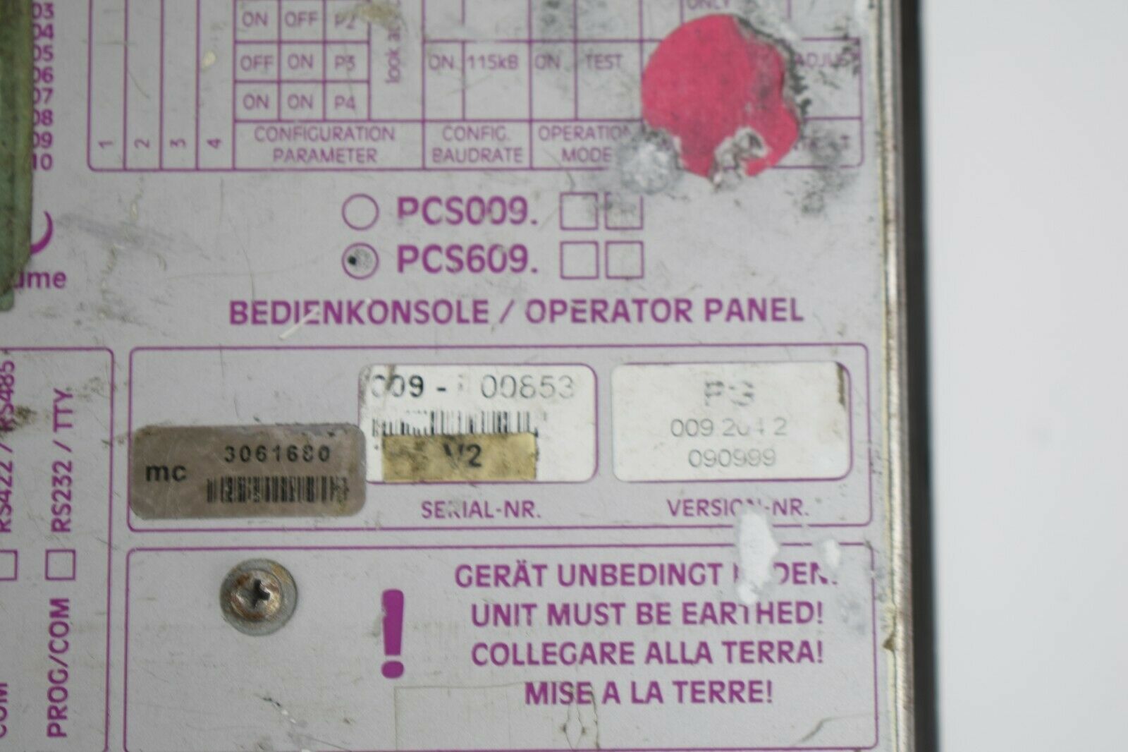 Lauer Operator Panel PCS609