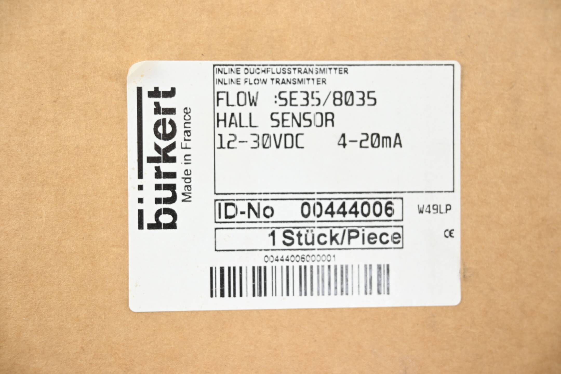 Bürkert Inline Durchflusstransmitter SE35/8035 ( 00444006 )