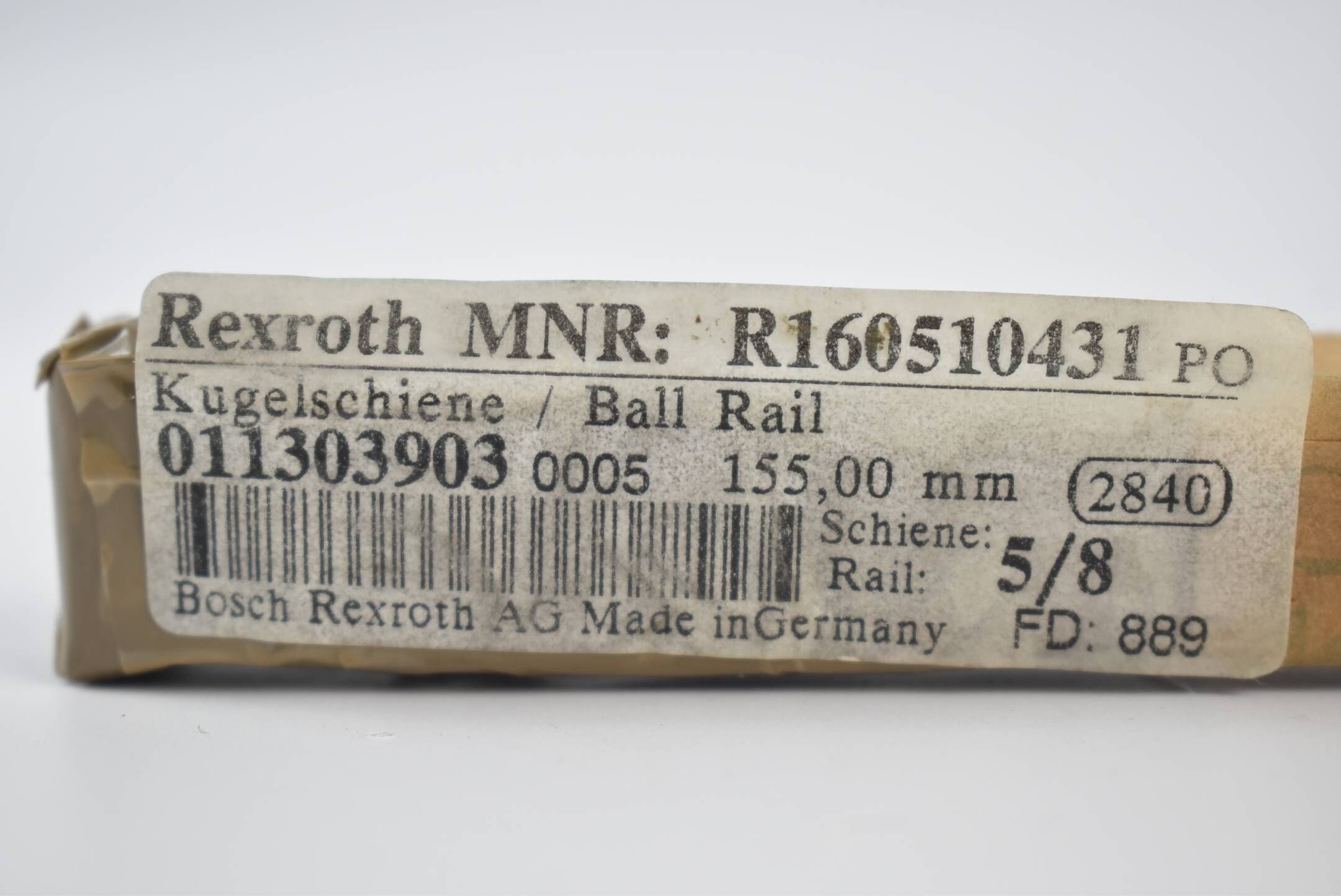 Rexroth Kugelschiene Kohlenstoffstahl R160510431 ( 011303903 ) 155mm