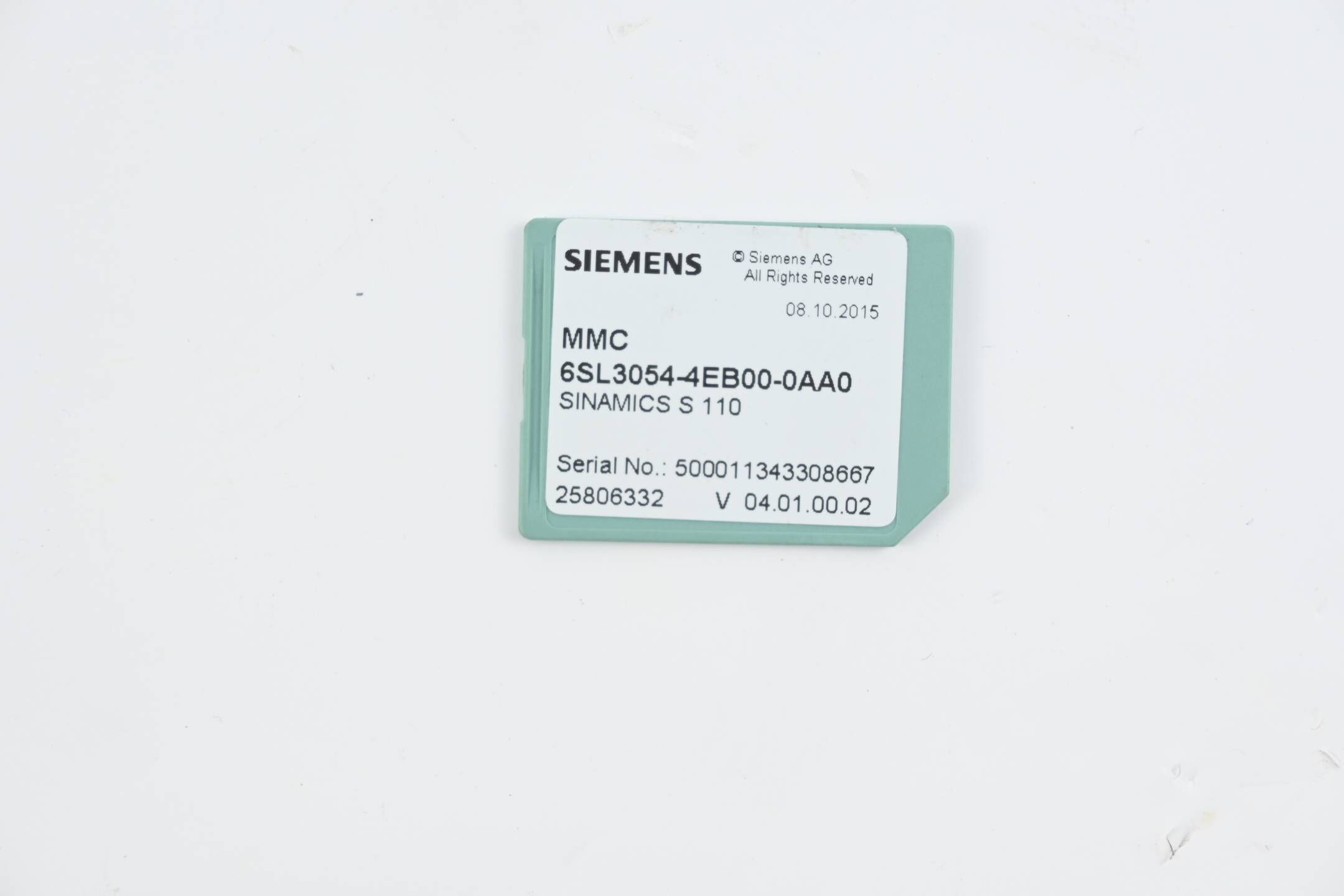 Siemens Sinamics S110 Multimedia-Card 6SL3054-4EB00-0AA0 ( 6SL3 054-4EB00-0AA0 )