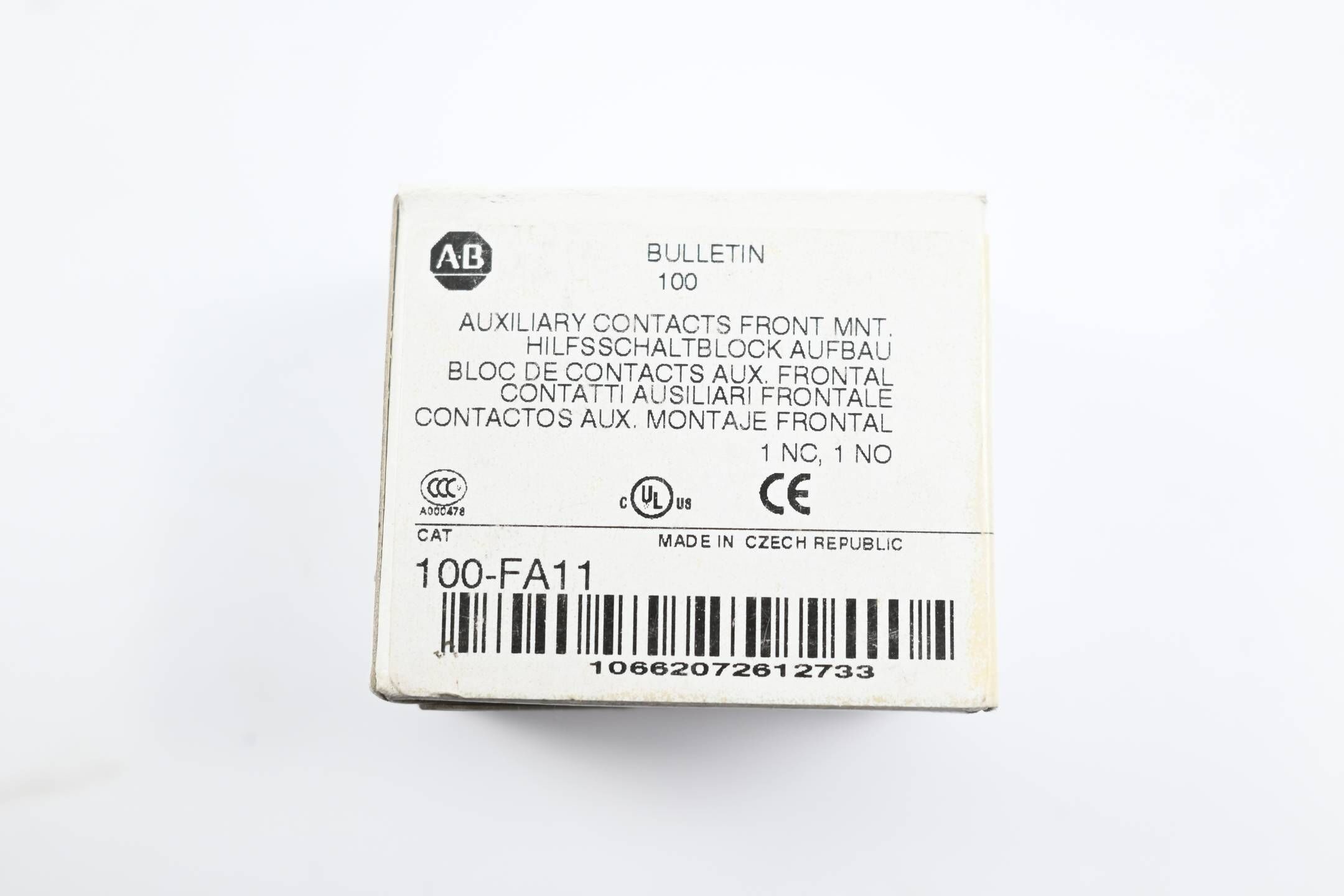 Allen-Bradley Hilfsschalterblock Aufbau 100-FA11