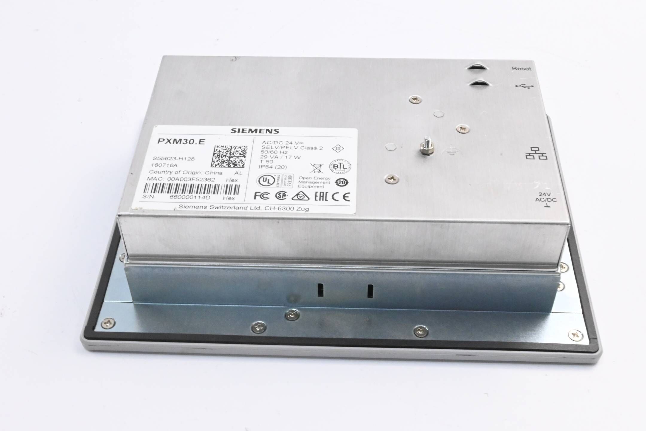 Siemens Touchpanel PXM30.E ( S55623-H128 ) passwortgeschützt