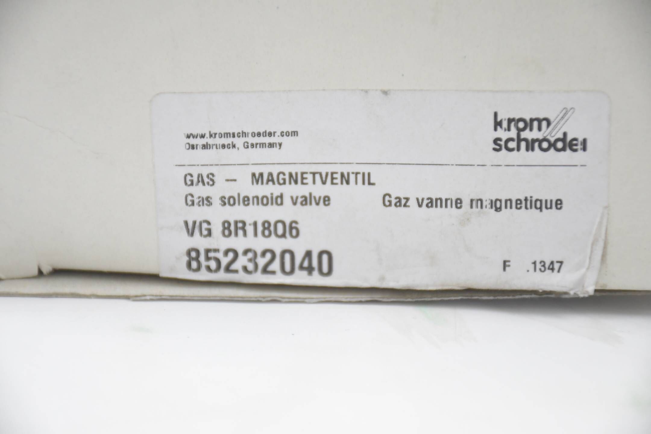 Krom Schröder Gas Magnetventil VG 8R18Q6 ( 85232040 )