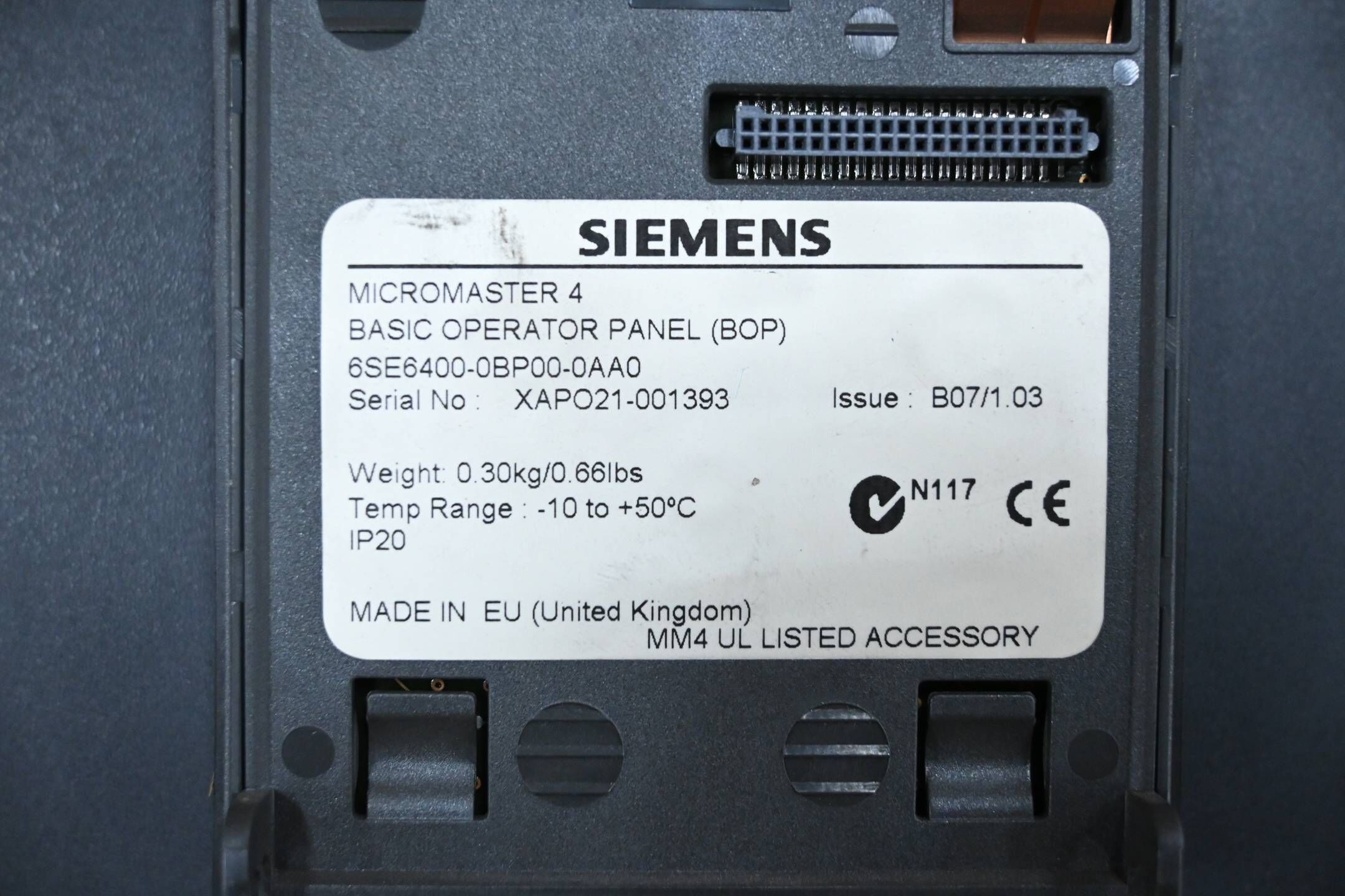 Siemens Micromaster 440 6SE6440-2UE35-5FA1 ( 6SE6 440-2UE35-5FA1 ) E.C V2.06