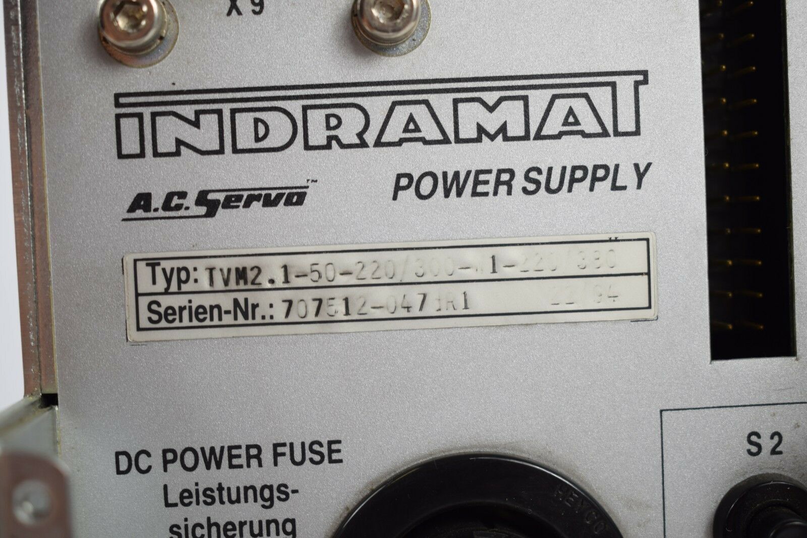 Indramat A.C. Servo Power Supply TVM 2.1-50-220/300-W1-220/380