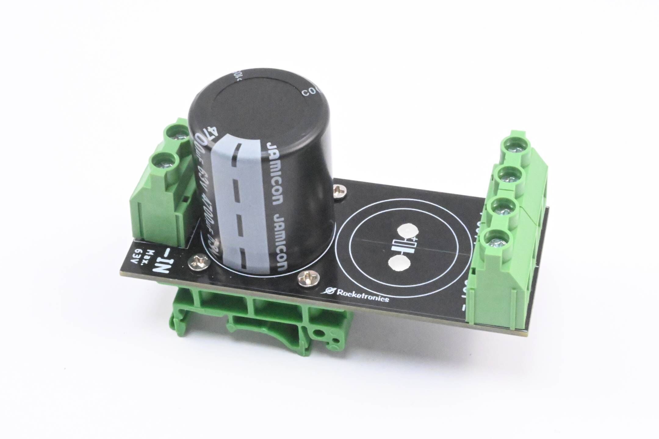 Rocketronics Ladekondensator 4700uF / 63V für Hutschiene