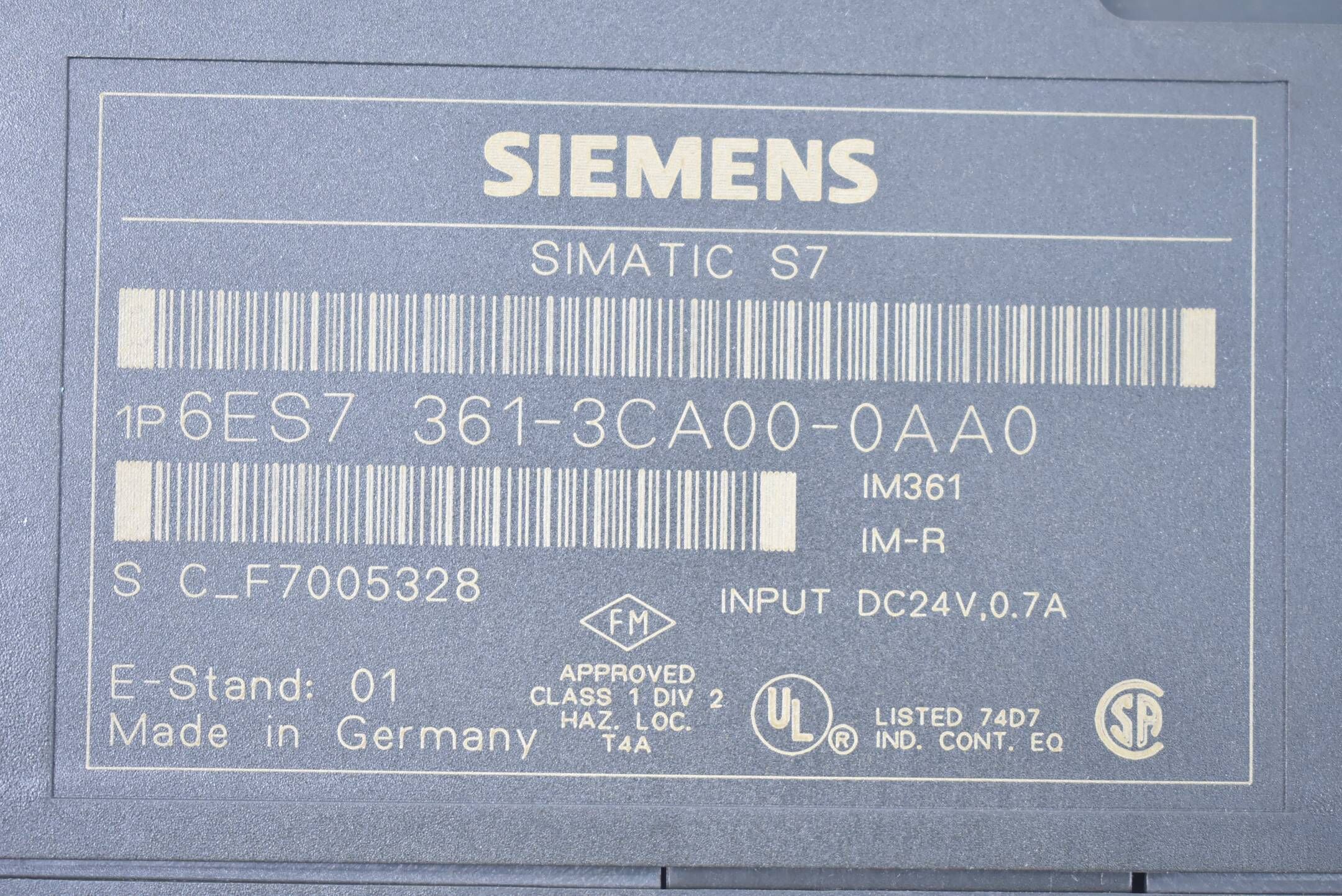 Siemens simatic S7-300 Anschaltung 6ES7 361-3CA00-0AA0 ( 6ES7361-3CA00-0AA0 )