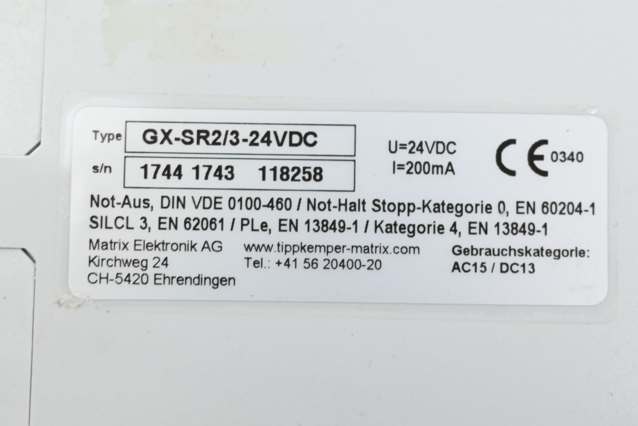 Matrix Elektronik Sicherheitsrelais GX-SR2/3-24VDC ( 200mA )