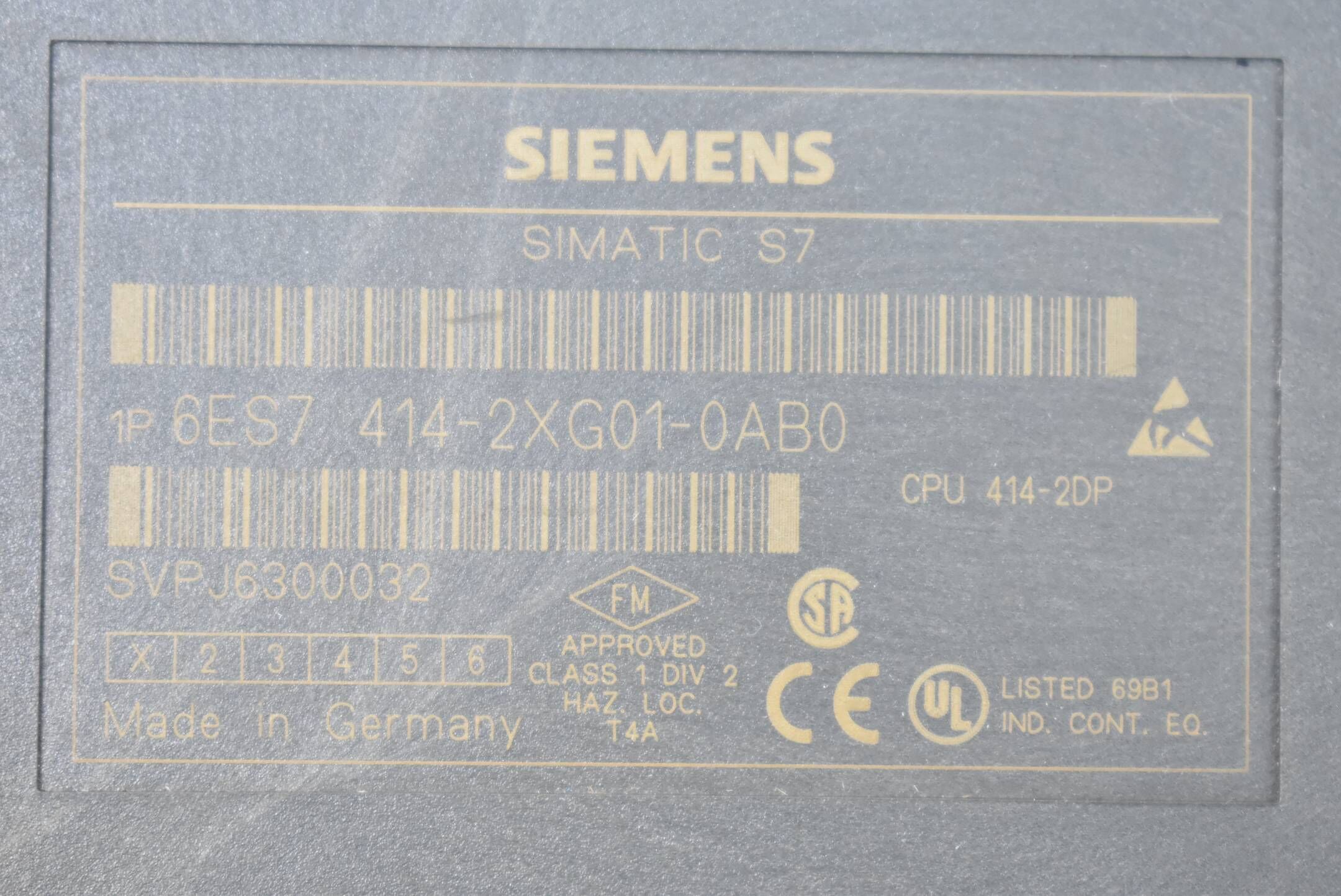 Siemens simatic S7-400 CPU 6ES7 414-2XG01-0AB0 ( 6ES7414-2XG01-0AB0 ) E1