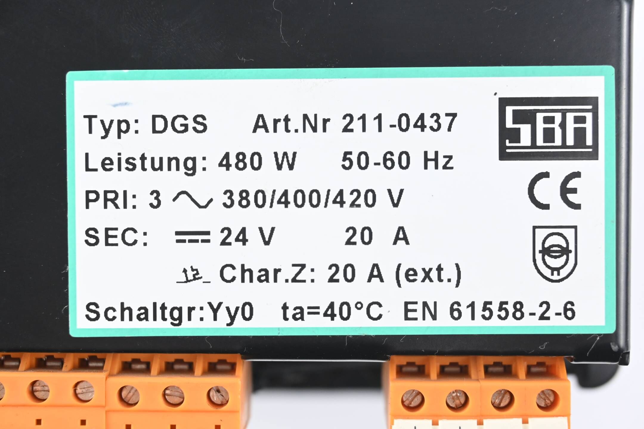 SBA Transformator DSG 211-0437