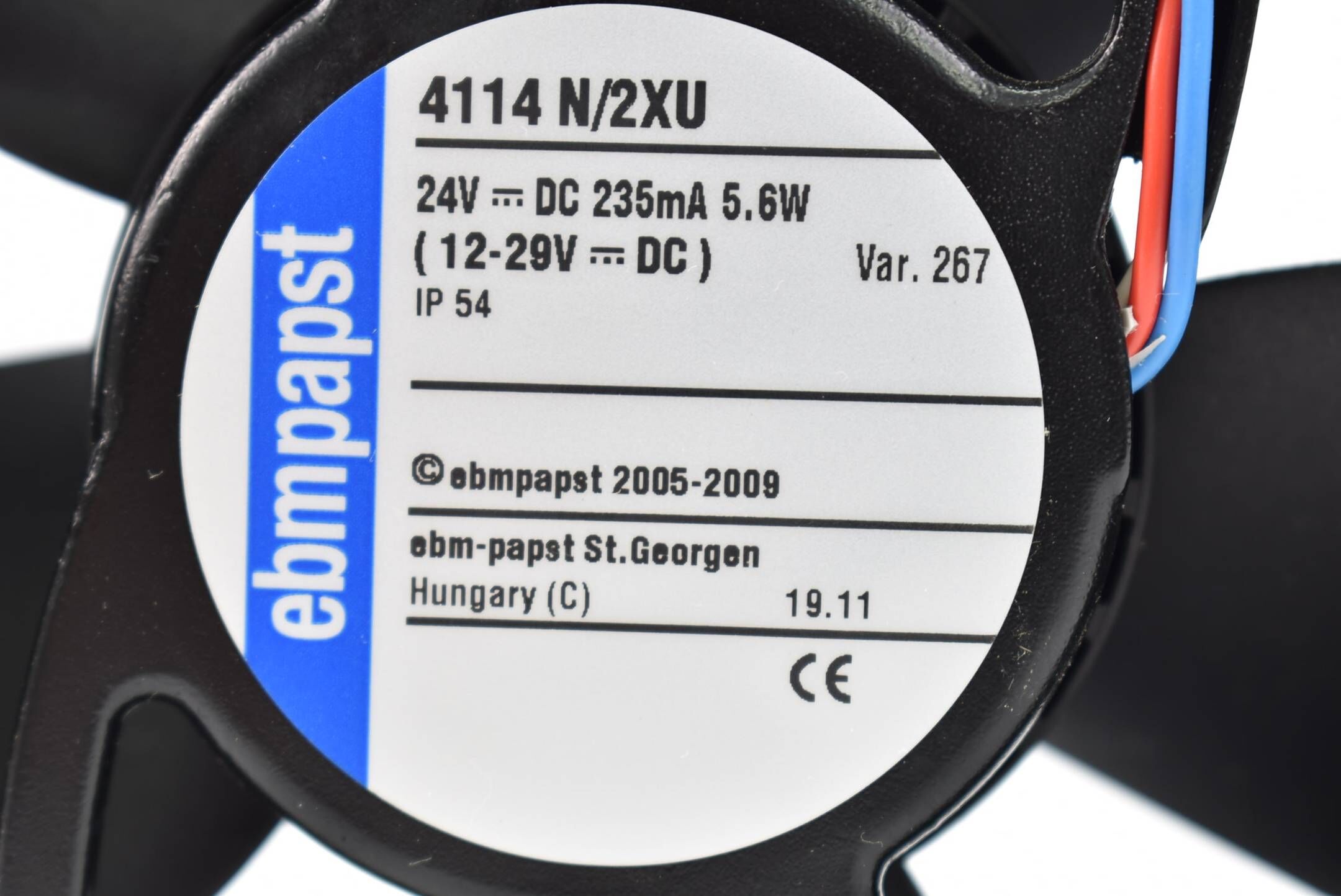 Ebmpapst Gehäuselüfter 24VDC 235mA 5,6W 12-29VDC 4114 N/2XU