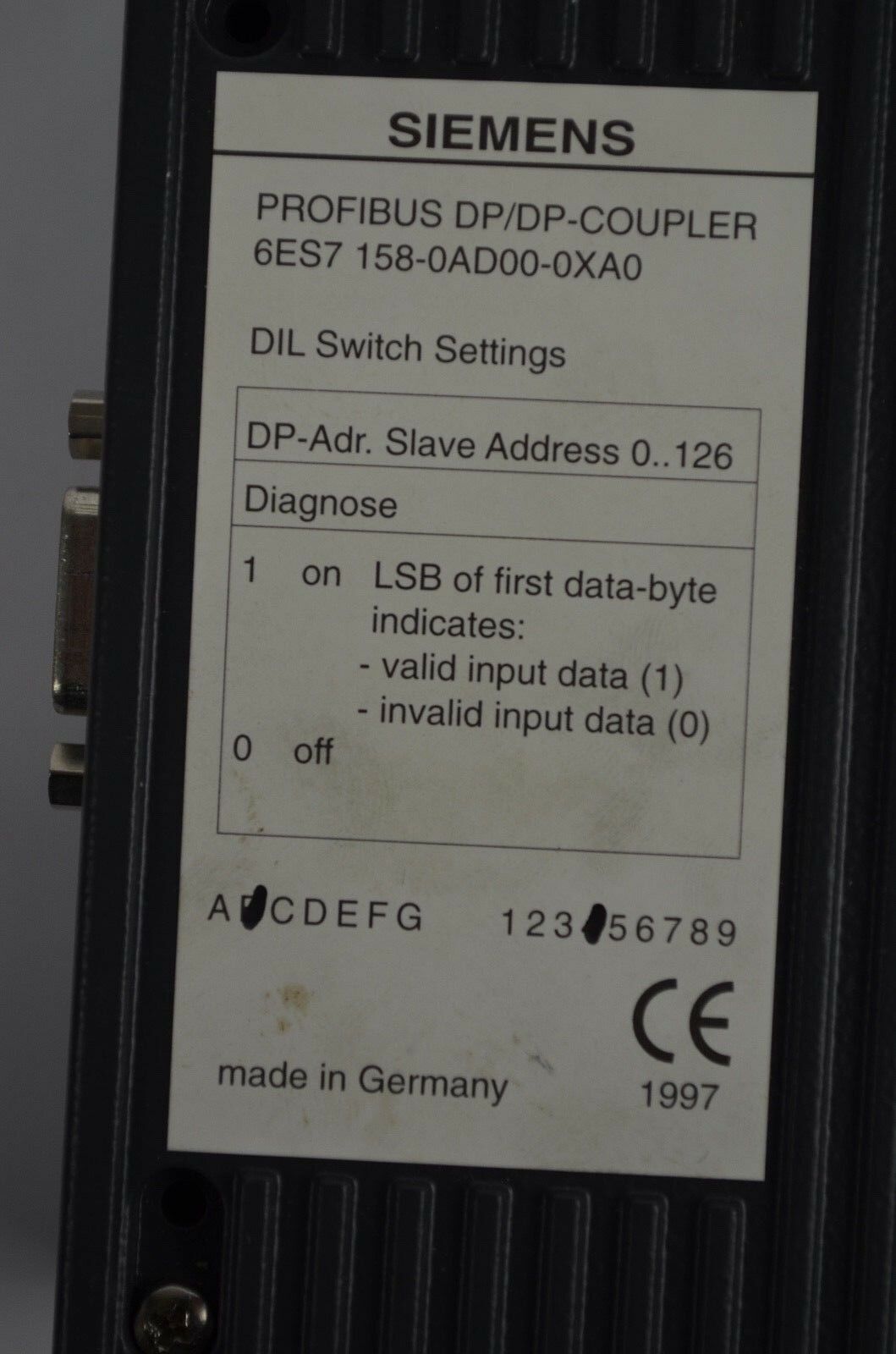 Siemens profibus DP/DP- Coupler 6ES7 158-0AD00-0XA0 ( 6ES7158-0AD00-0XA0 )