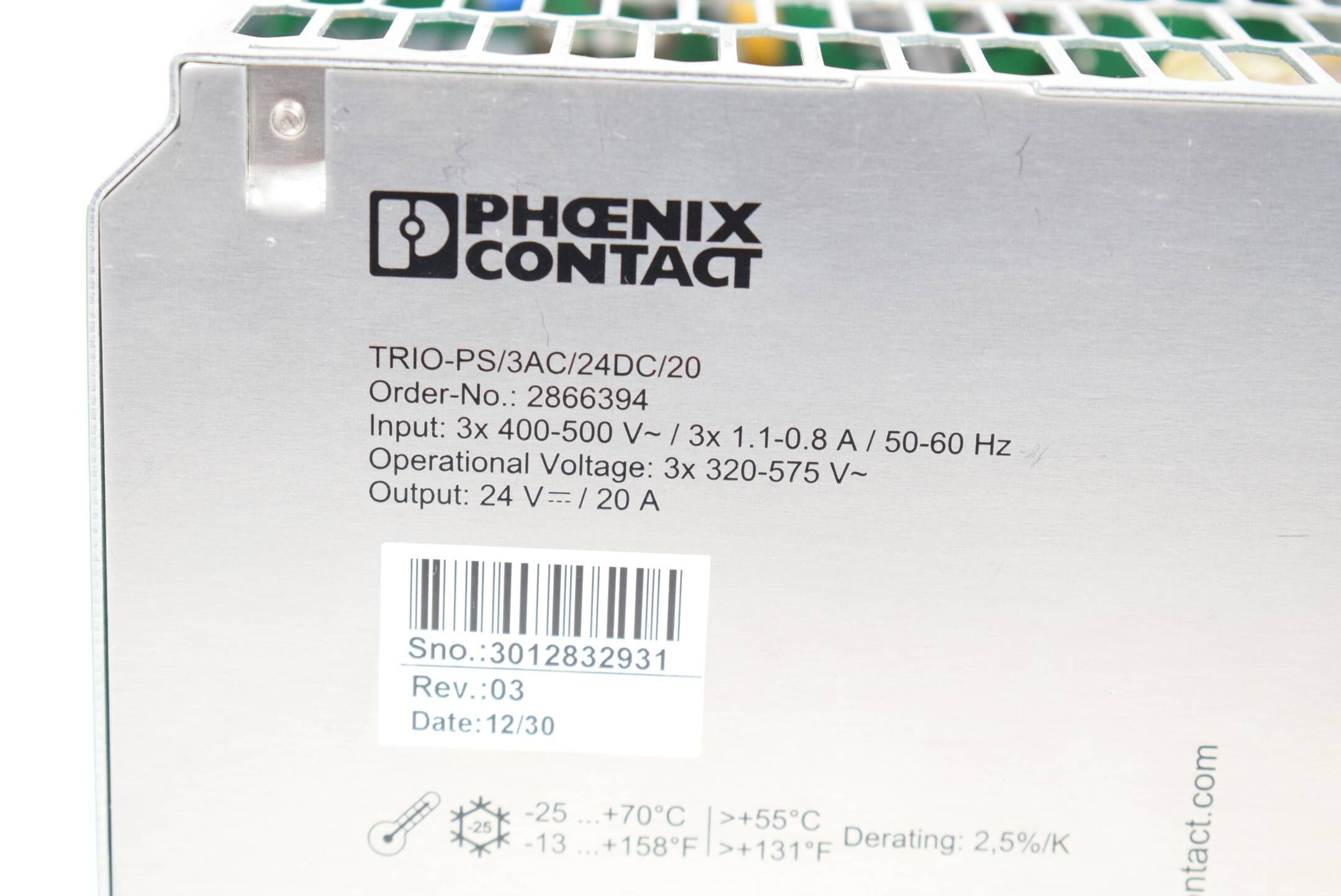 Phoenix Contact Stromversorgung TRIO-PS/3AC/24DC/20 ( 2866394 )