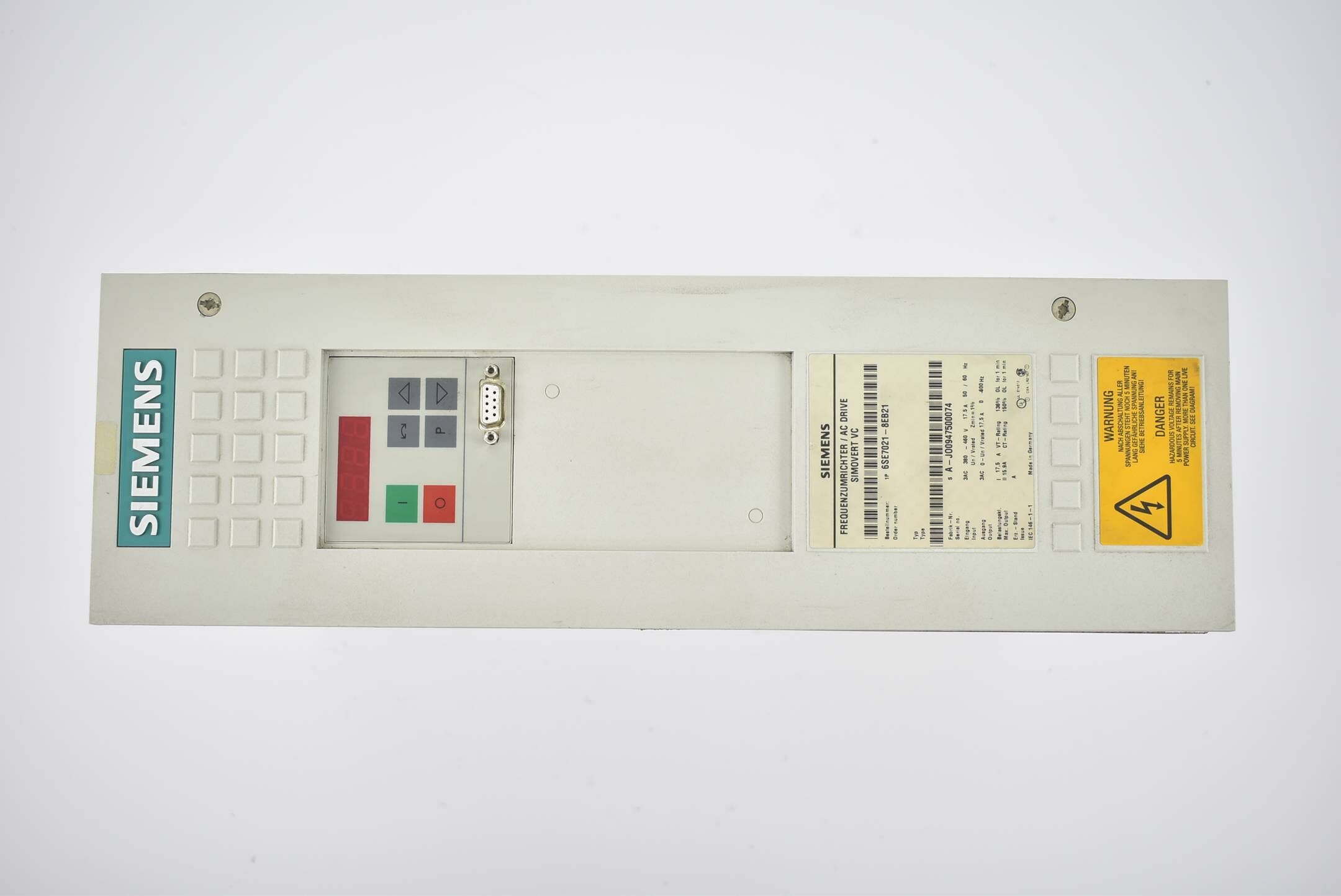 Siemens simovert VC Frequenzumrichter 6SE7021-8EB21 Ver. A