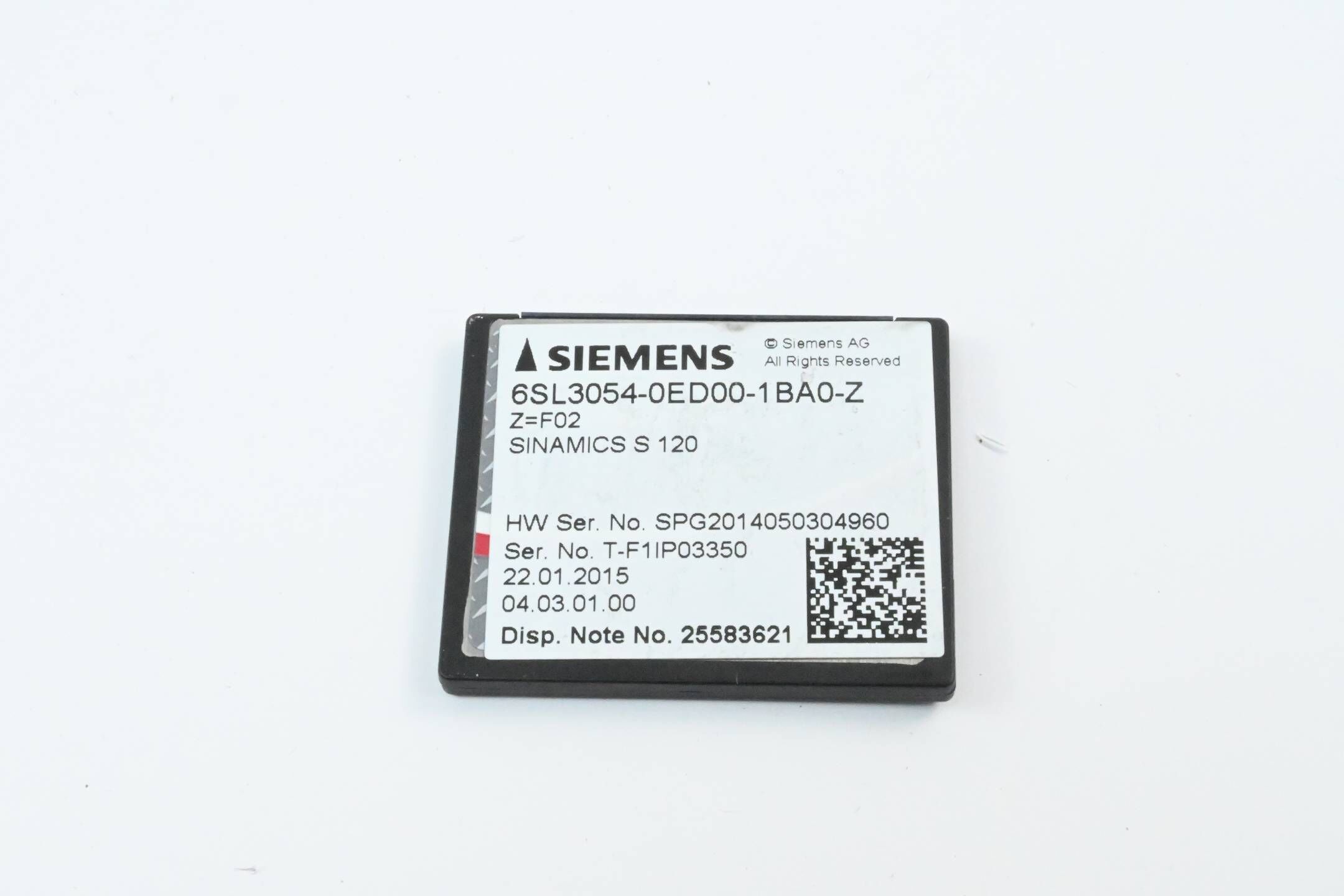 Siemens Sinamics S120 6SL3054-0ED00-1BA0-Z ( 6SL3 054-0ED00-1BA0-Z ) Z=F02