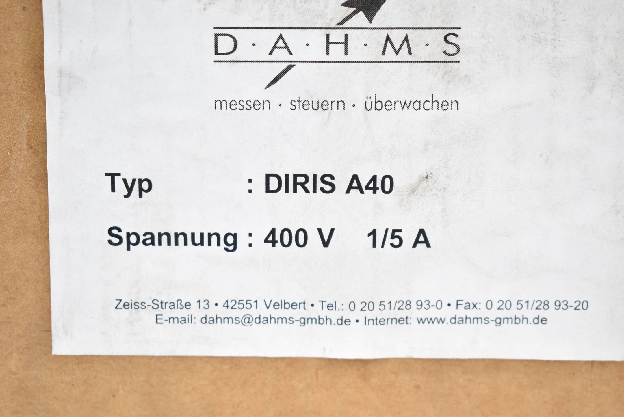 Dahms Diris A40 Multifunktionsmessgerät 110-400V 50/60Hz ( 48250000 )