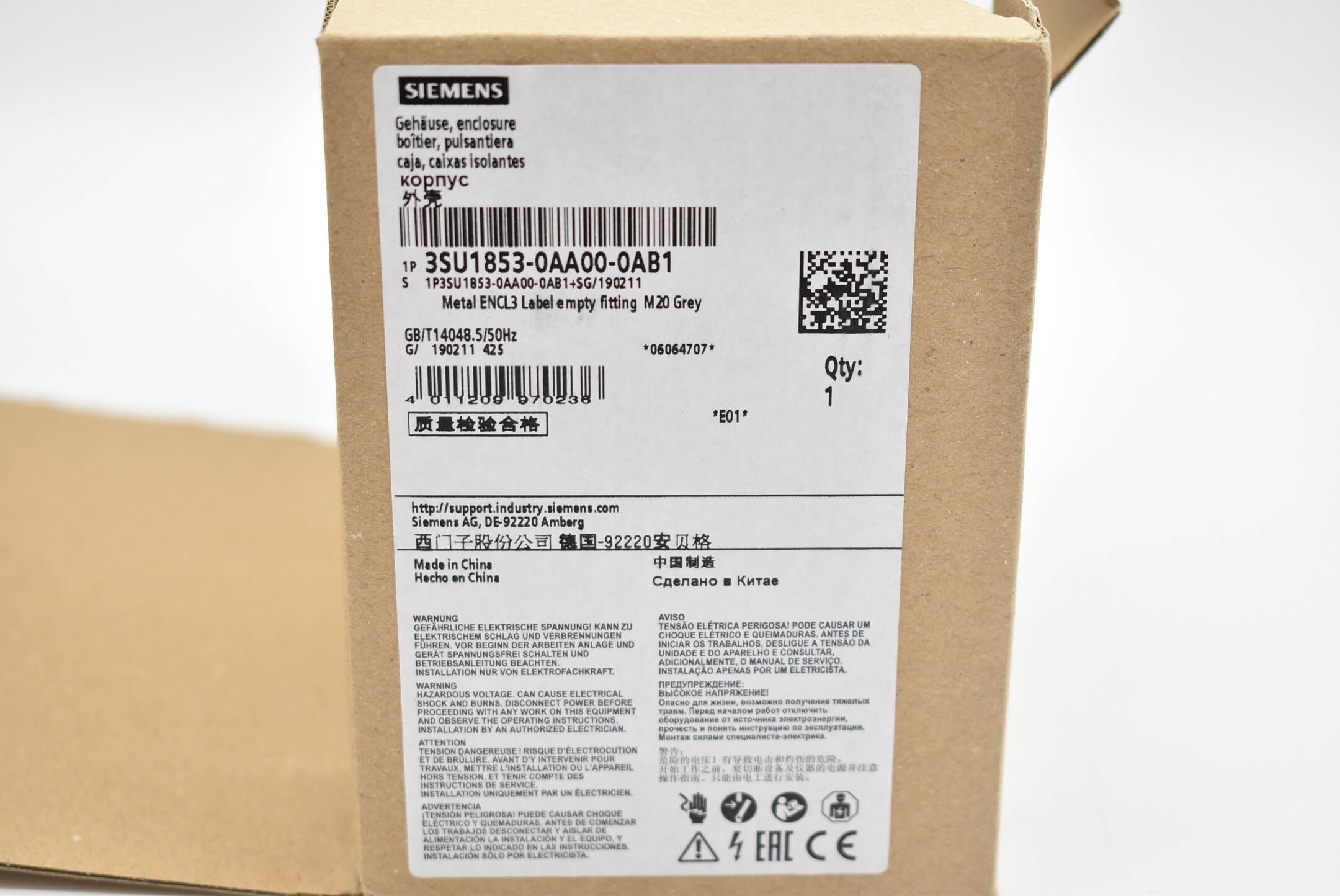 Siemens Gehäuse enclosure 3SU1853-0AA00-0AB1 ( 3SU1 853-0AA00-0AB1 ) E1