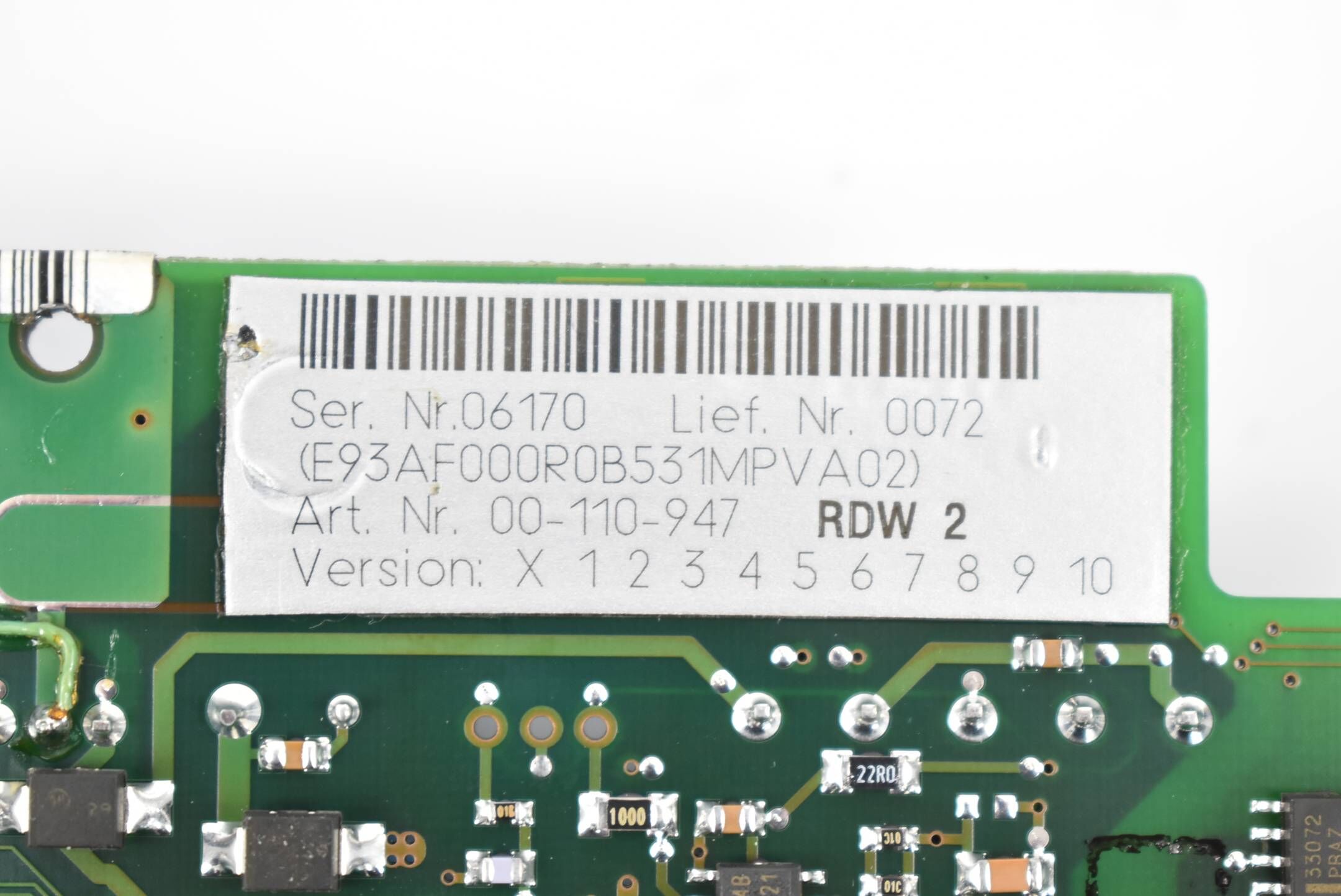 Kuka RDW2 Platine 00-110-947