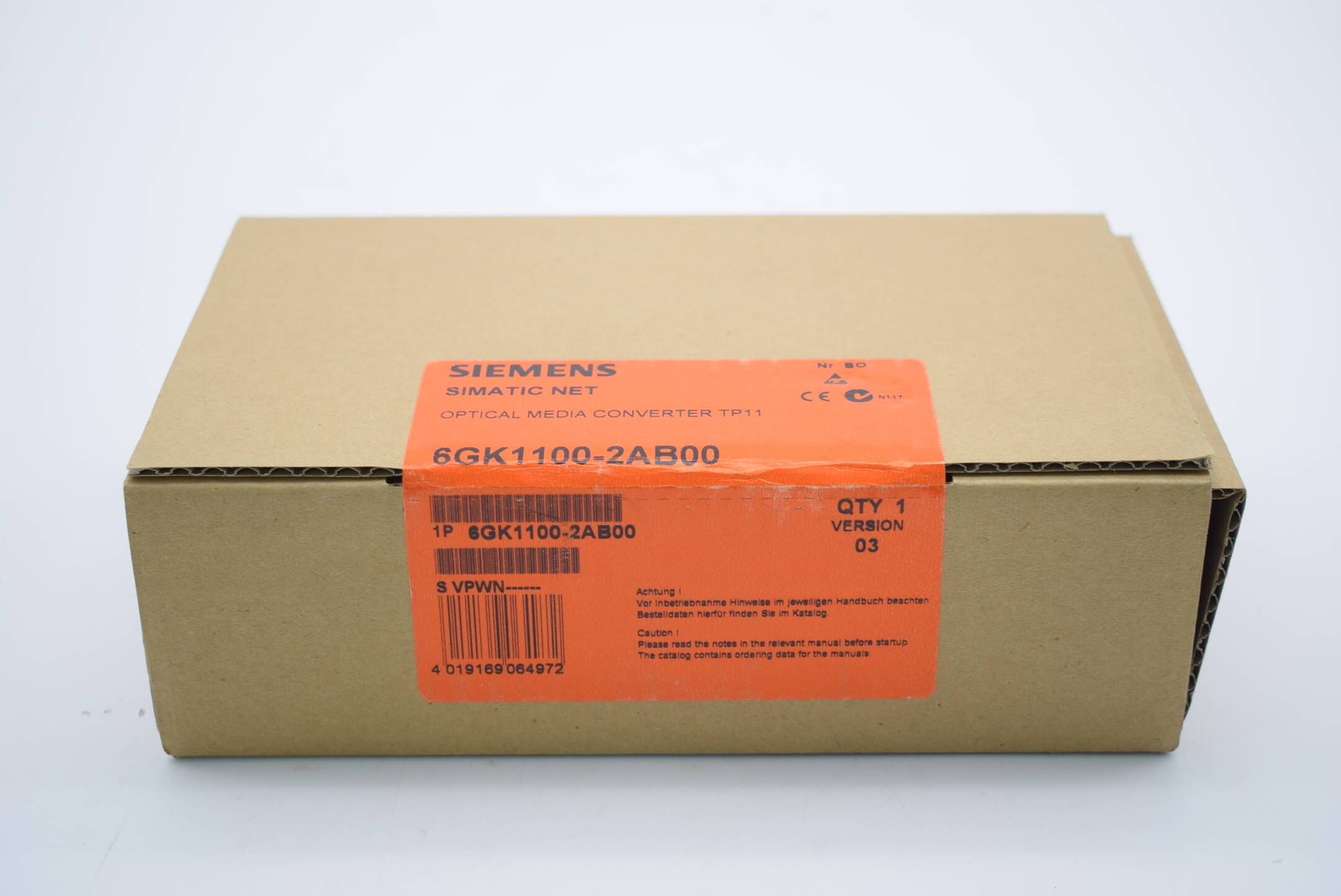 Siemens simatic Optical Media Converter TP11 6GK1100-2AB00 ( 6GK1 100-2AB00 ) V3