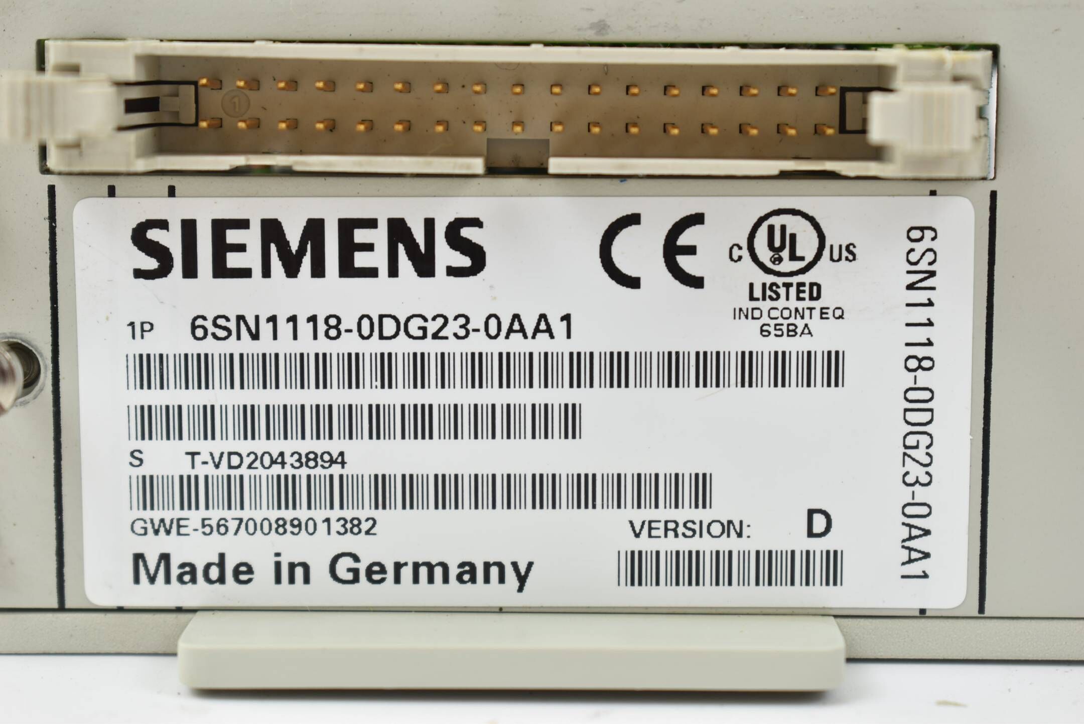 Siemens simodrive 611-D 6SN1118-0DG23-0AA1 ( 6SN1 118-0DG23-0AA1 ) Ver D