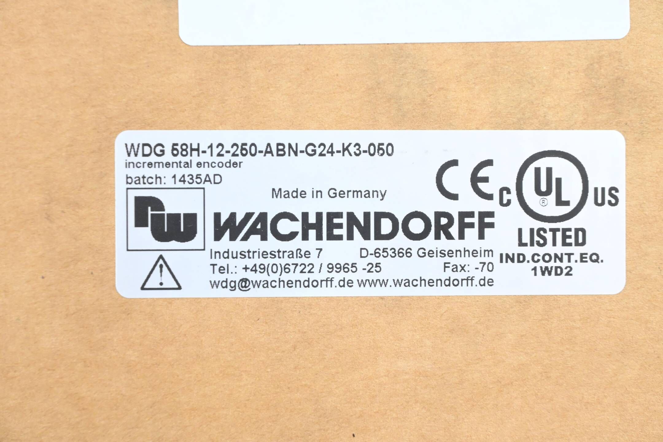 Wachendorff Hohlwellen-Drehgeber WDG 58H-12-250-ABN-G24-K3-050