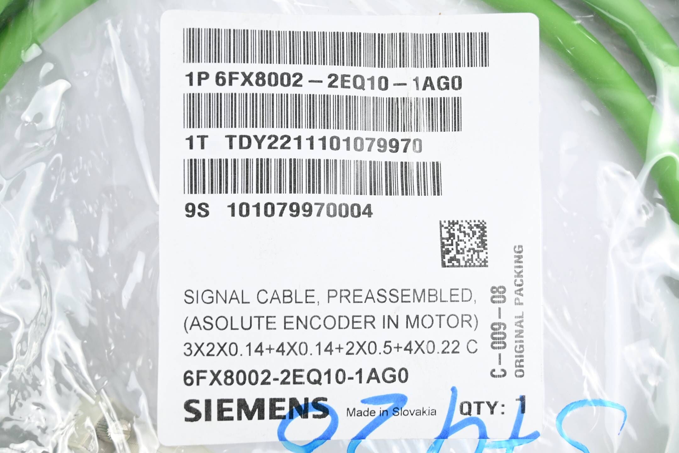 Siemens Signalleitung 6FX8002-2EQ10-1AG0 ( 6FX 8002-2EQ10-1AG0 ) 6,0m