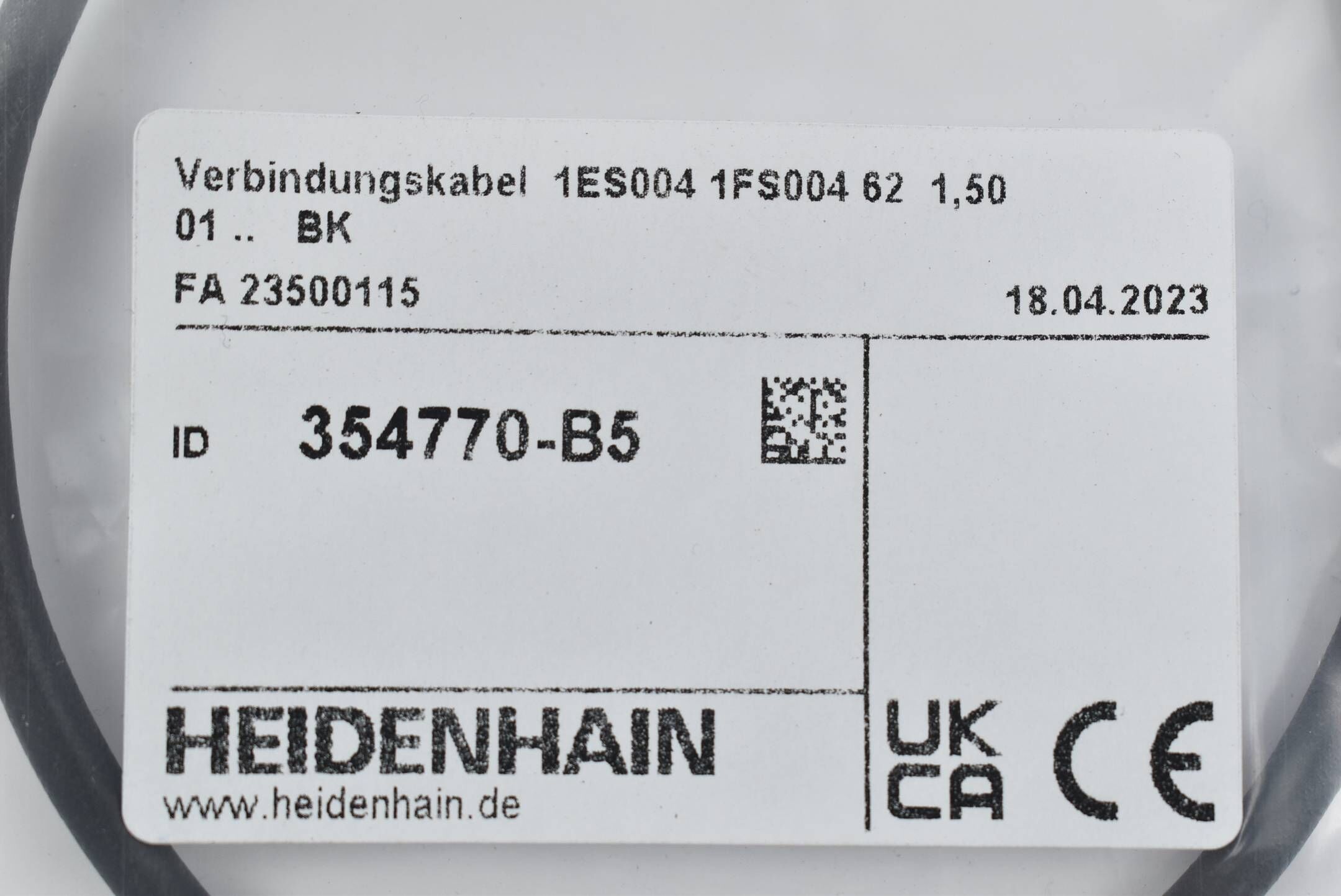 Heidenhain Verbindungskabel 1ES004 354770-B5 ( 1,50m )